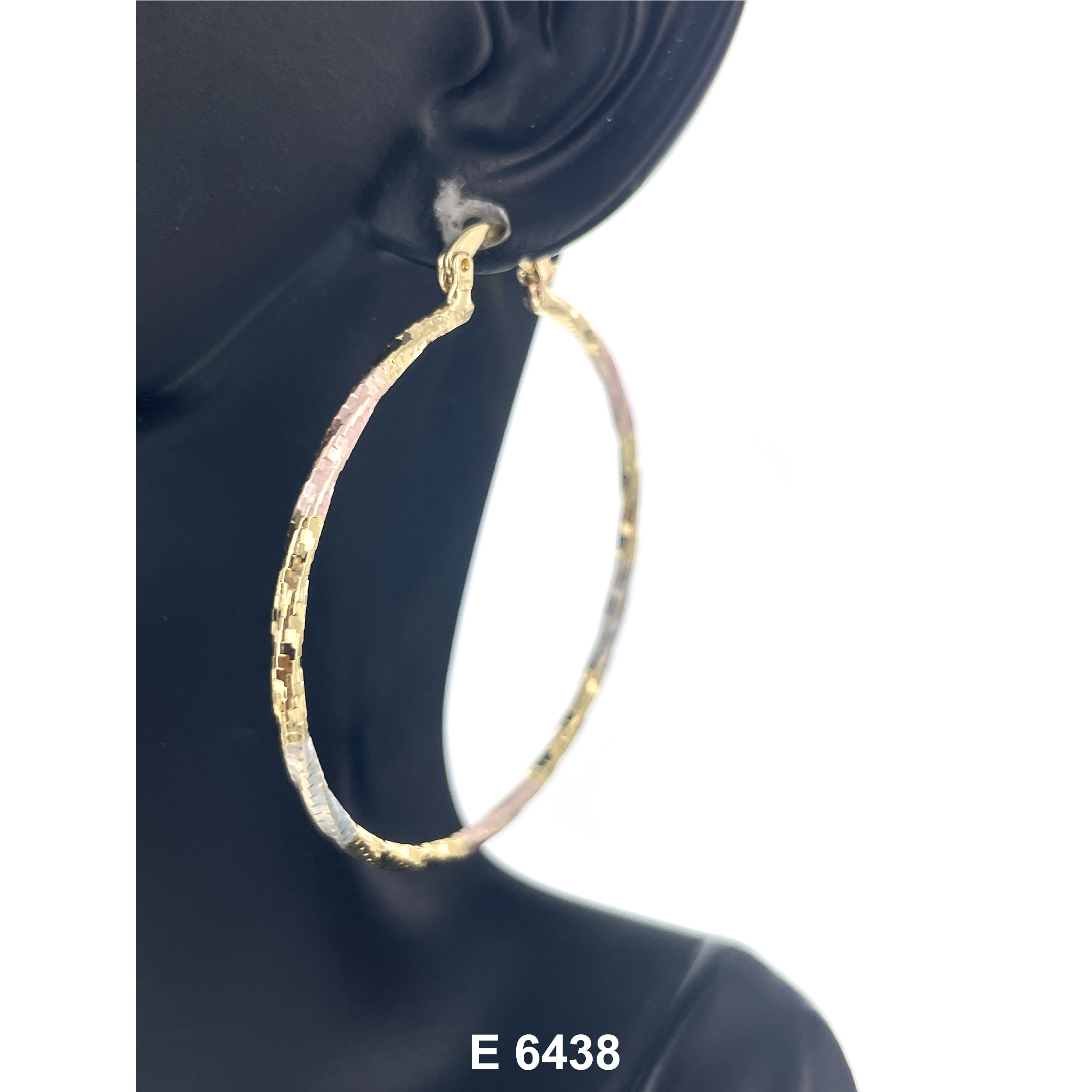 Engraved Hoop Earrings E 6438