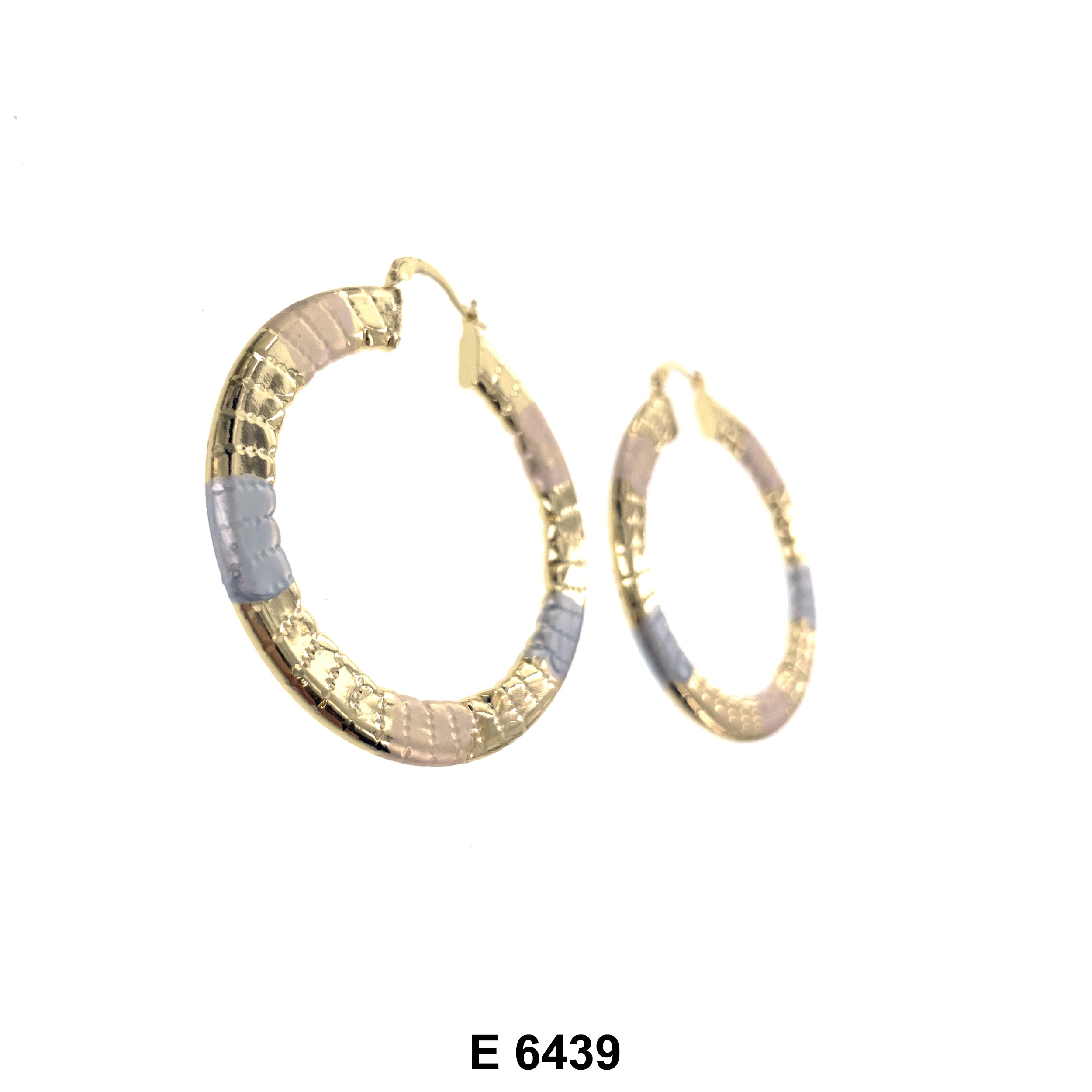 Engraved Hoop Earrings E 6439