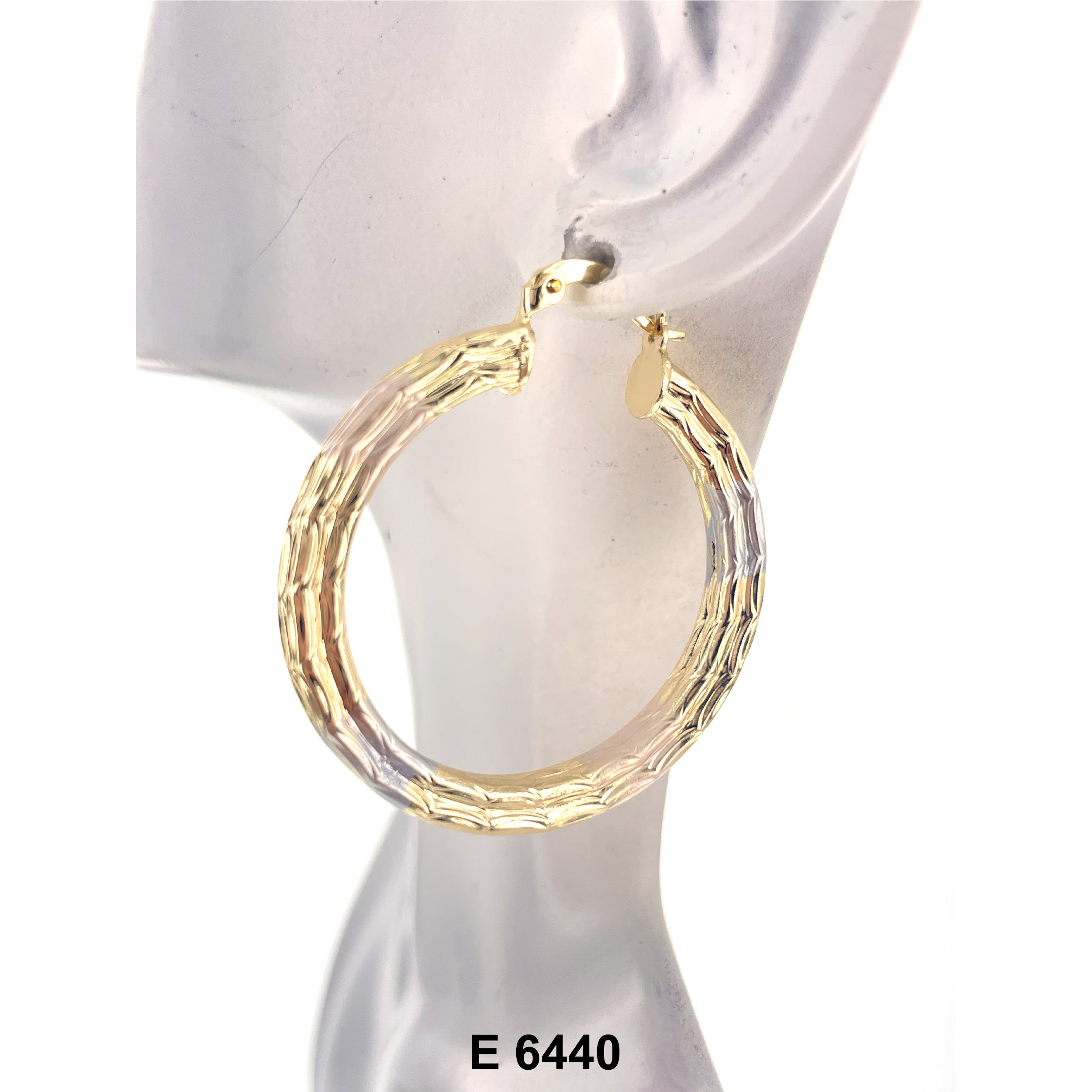 Engraved Hoop Earrings E 6440