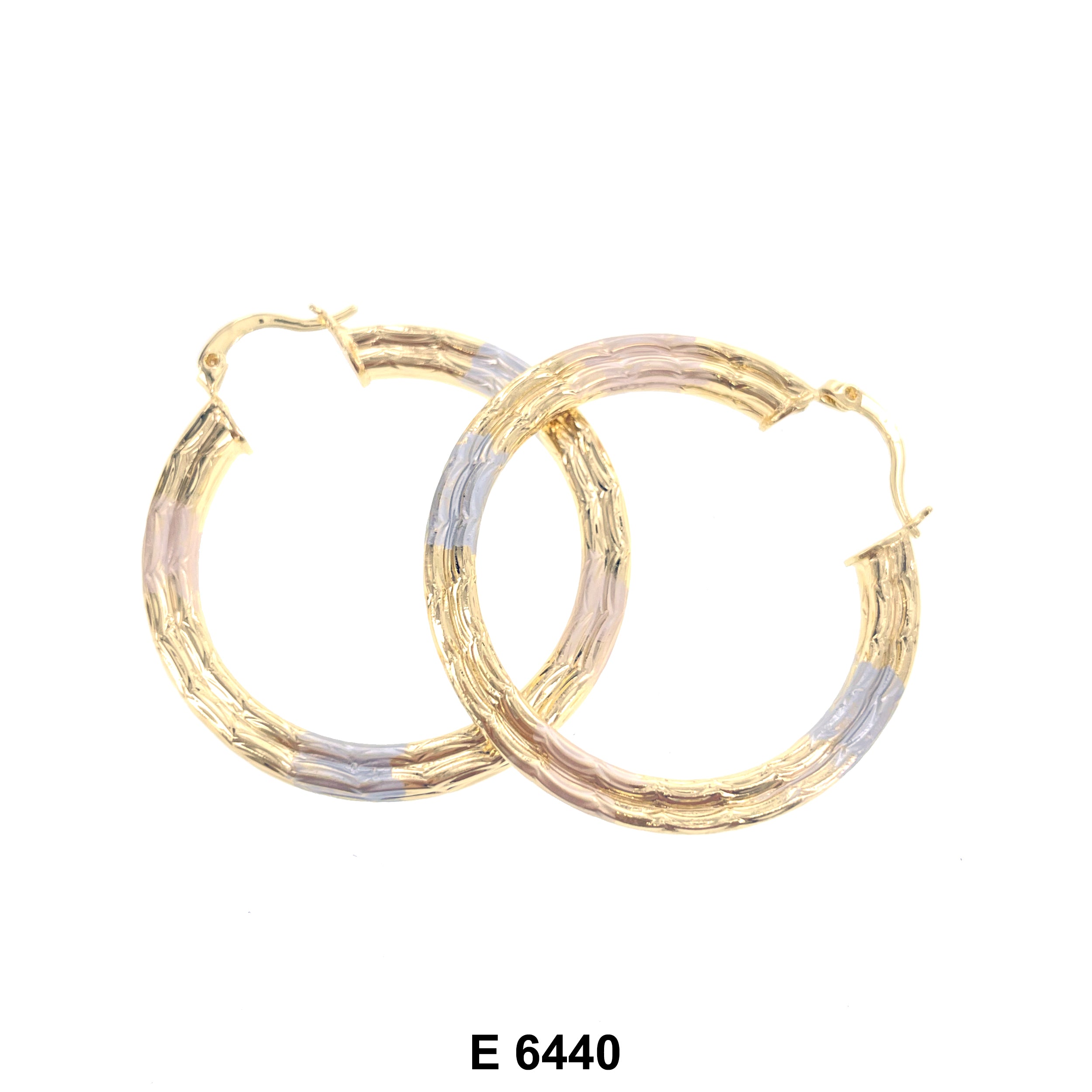Engraved Hoop Earrings E 6440