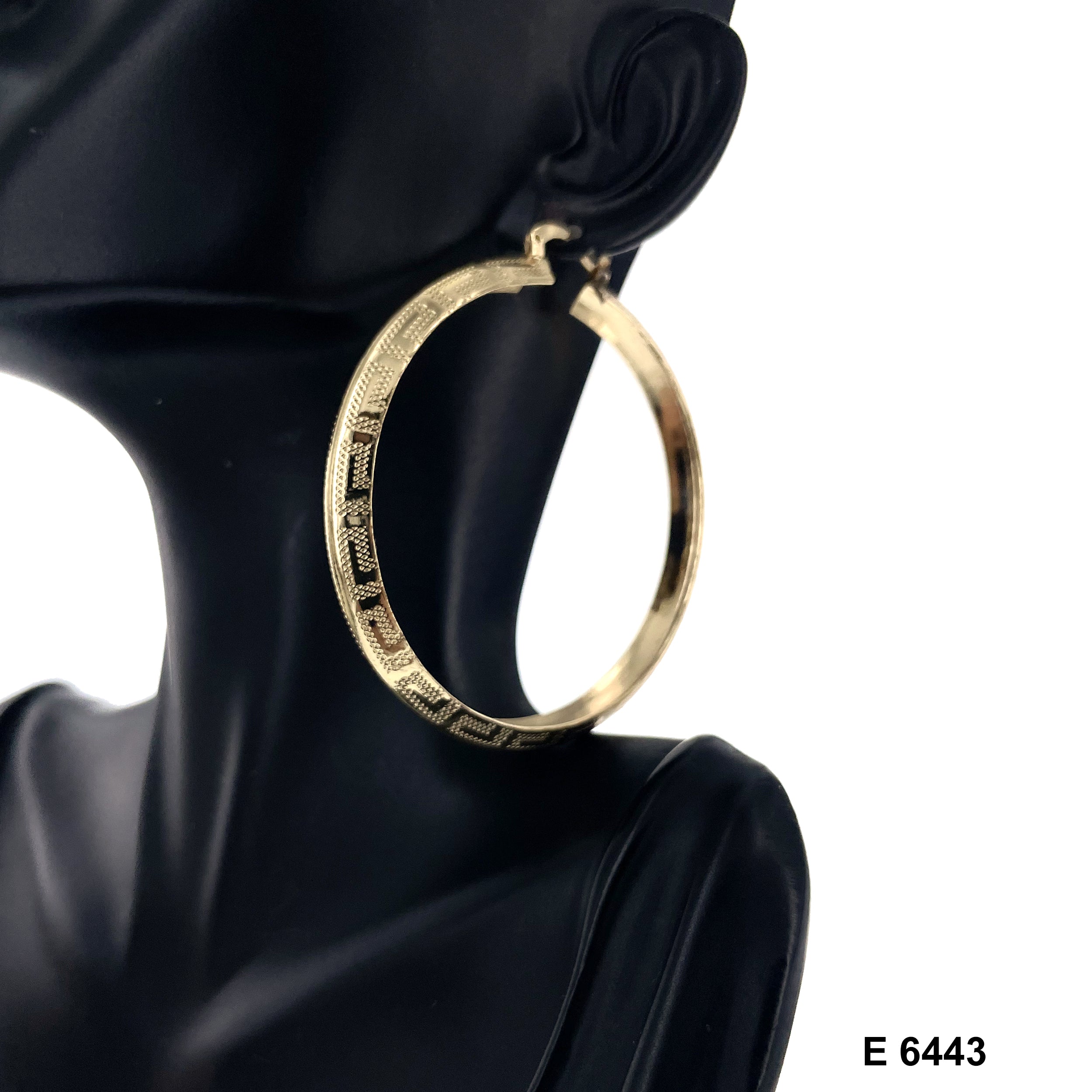 Engraved Hoop Earrings E 6443