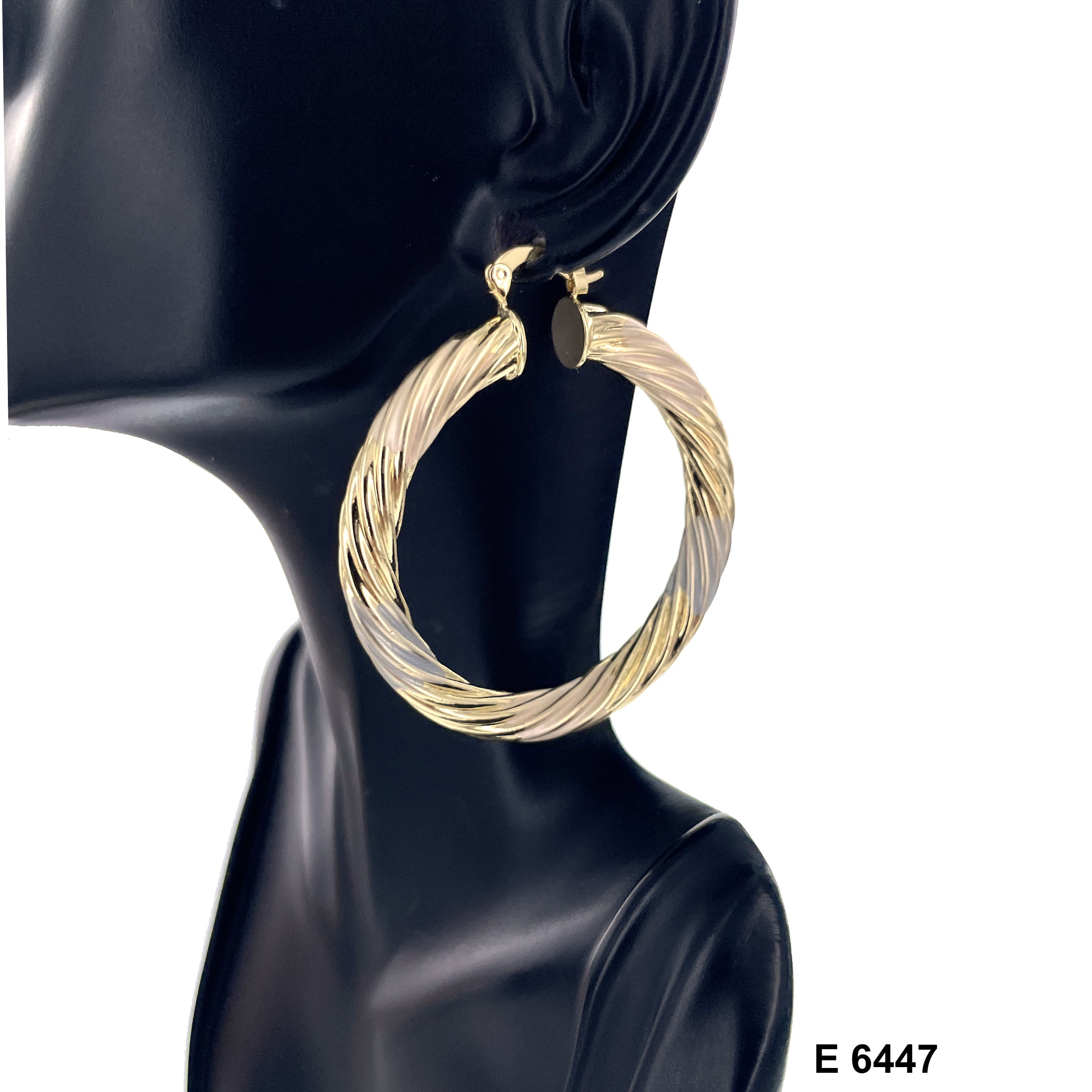 Engraved Hoop Earrings E 6447