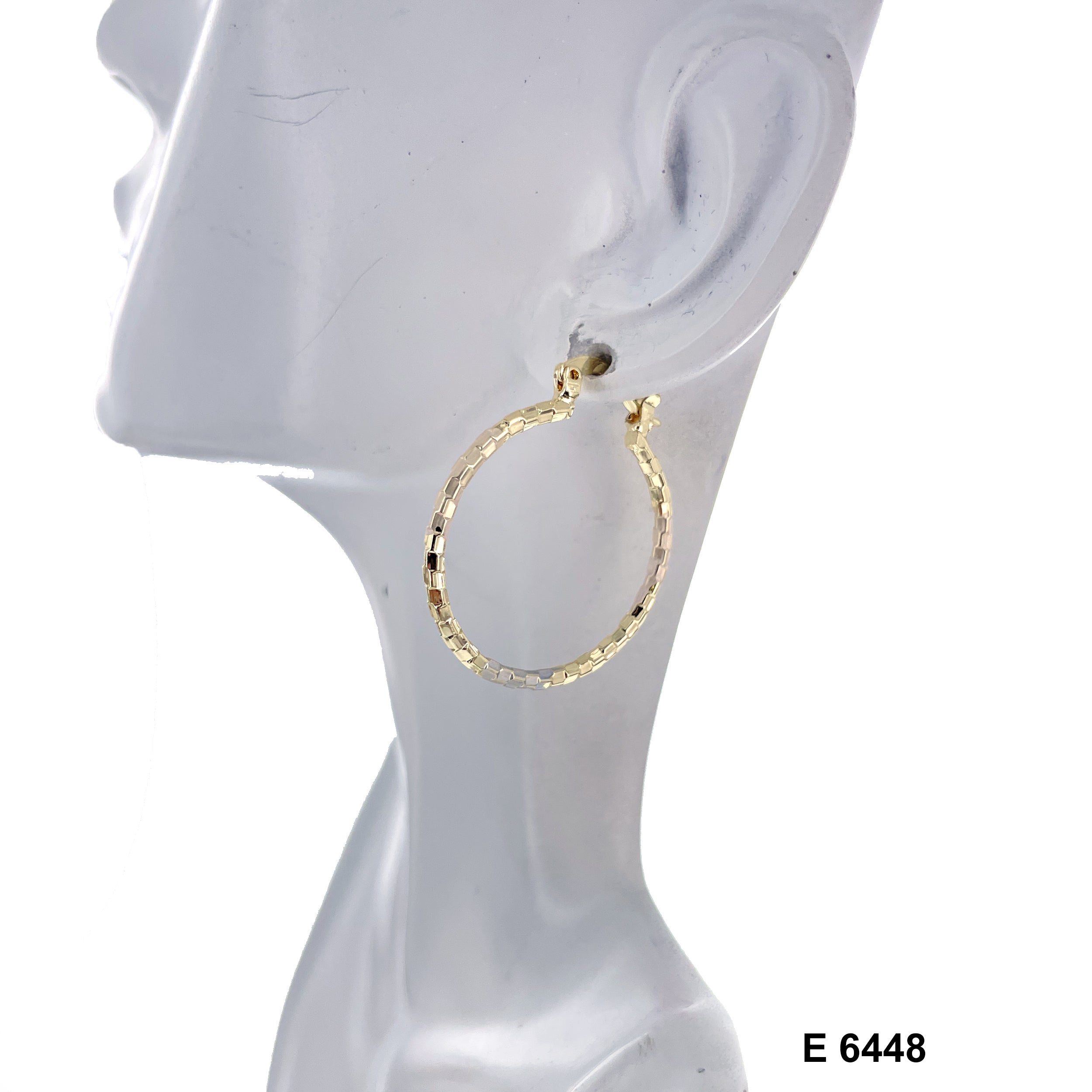 Engraved Hoop Earrings E 6448