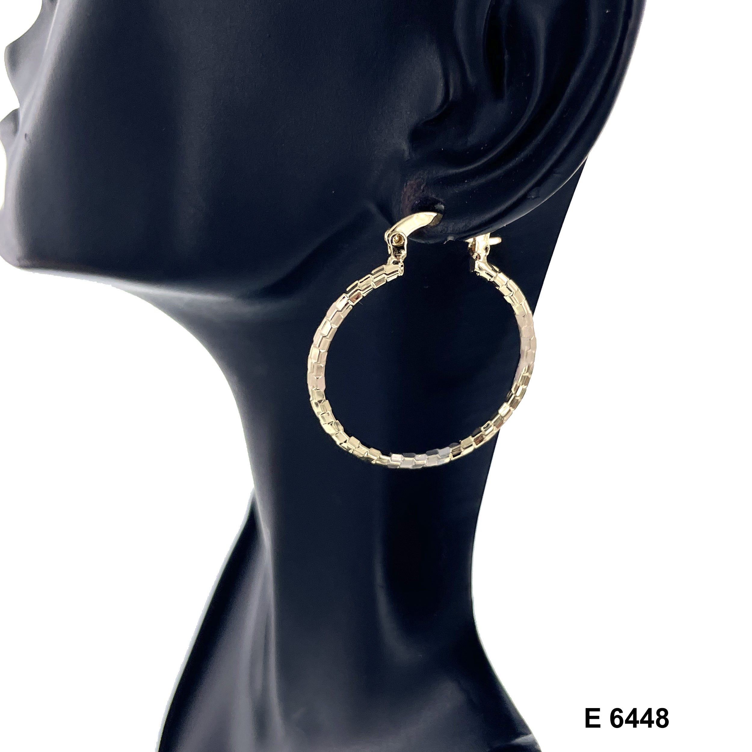 Engraved Hoop Earrings E 6448