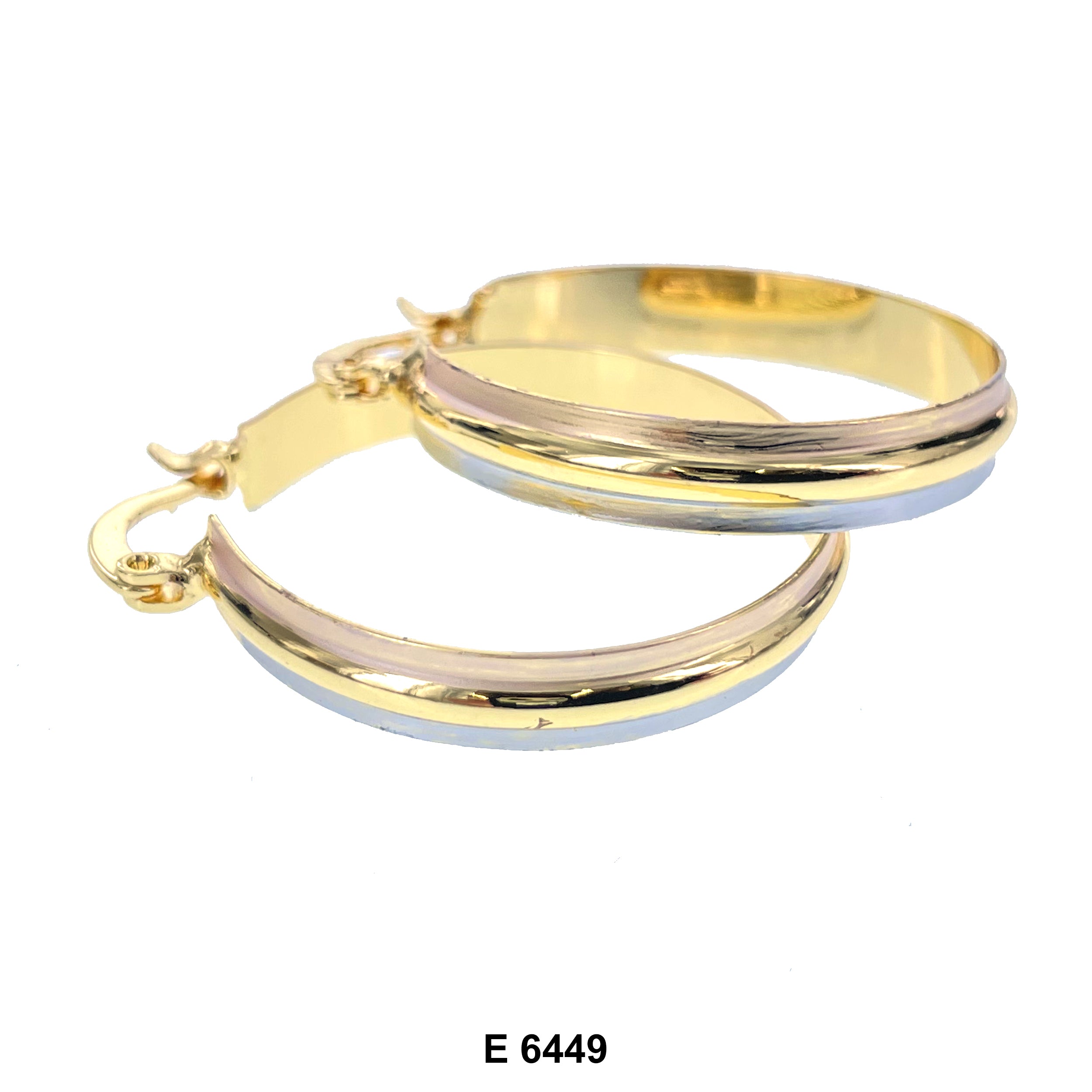 Engraved Hoop Earrings E 6449