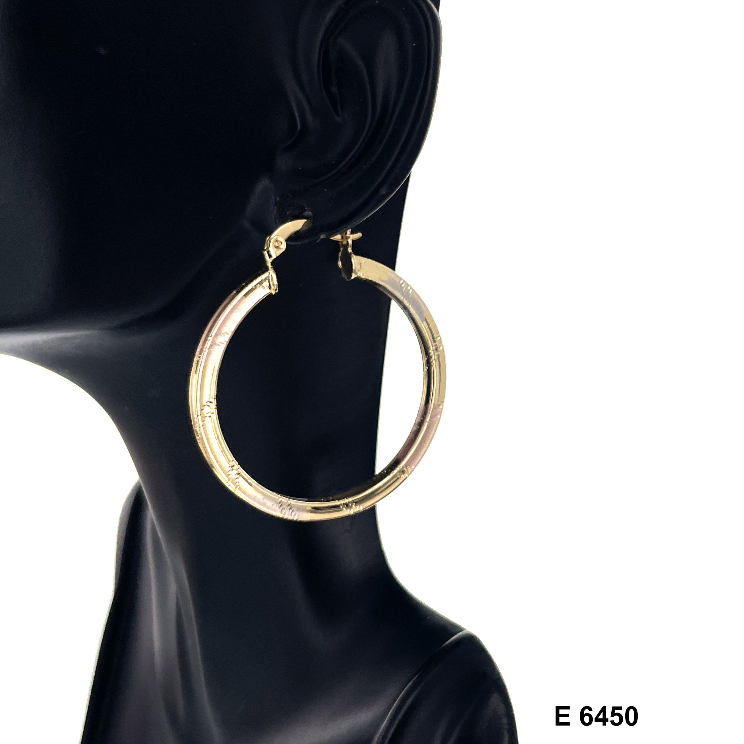 Engraved Hoop Earrings E 6450
