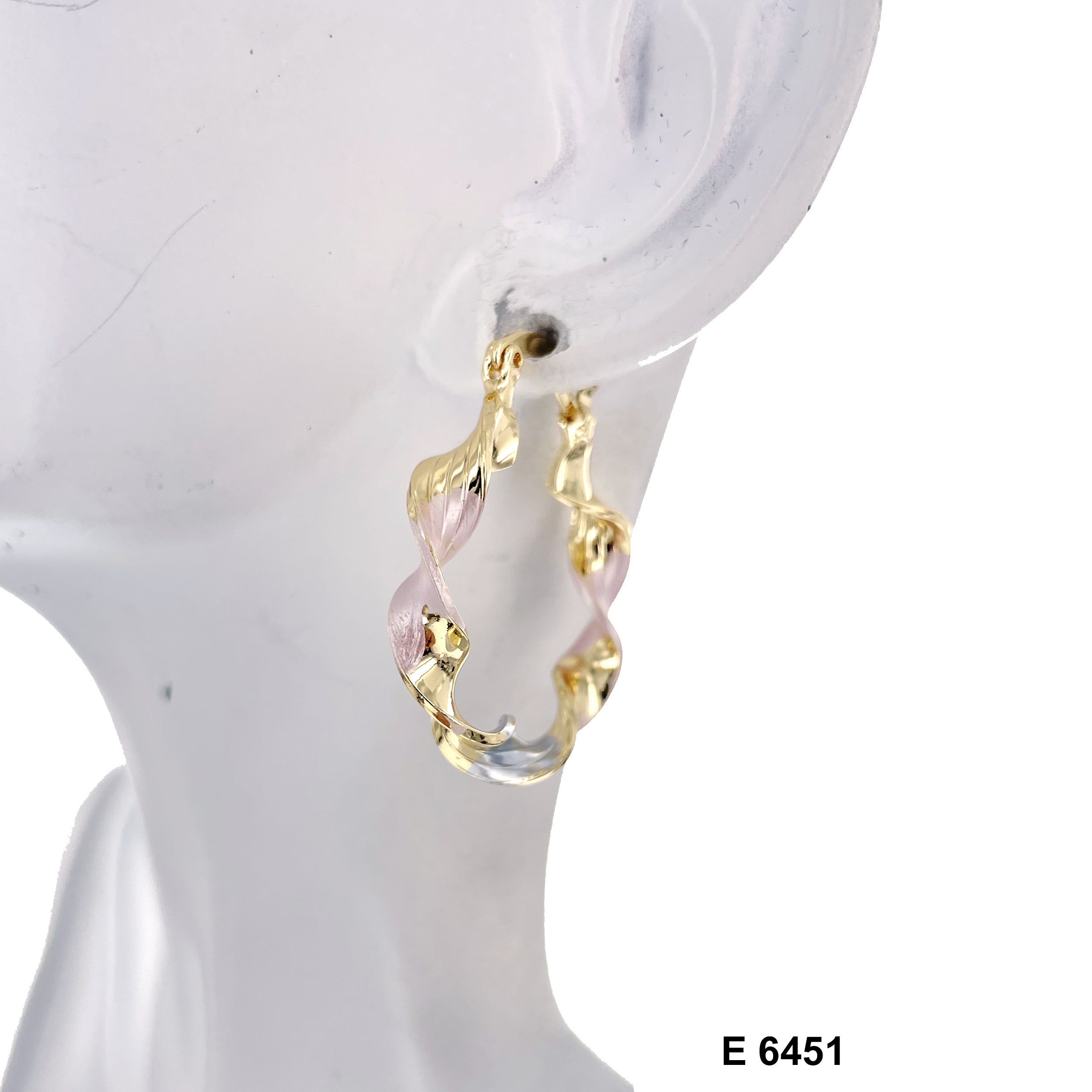 Engraved Hoop Earrings E 6451