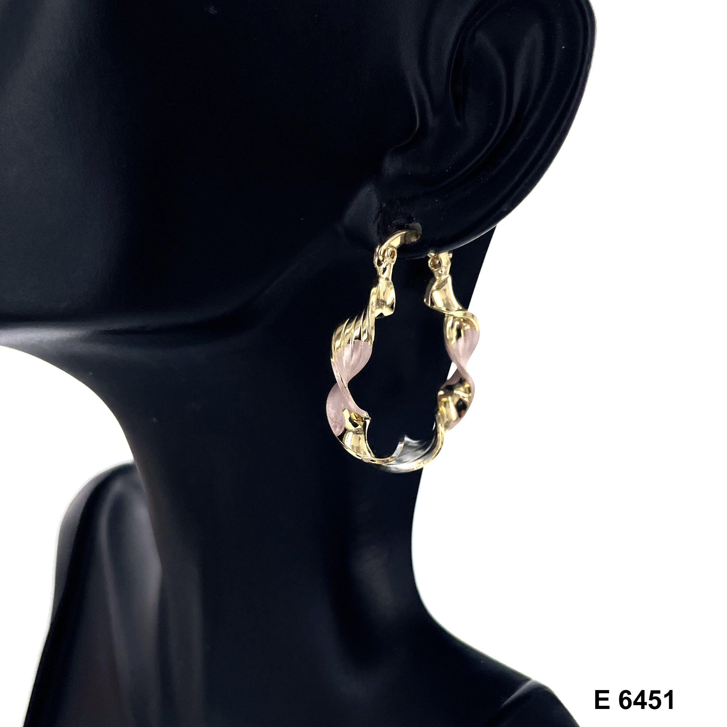 Engraved Hoop Earrings E 6451