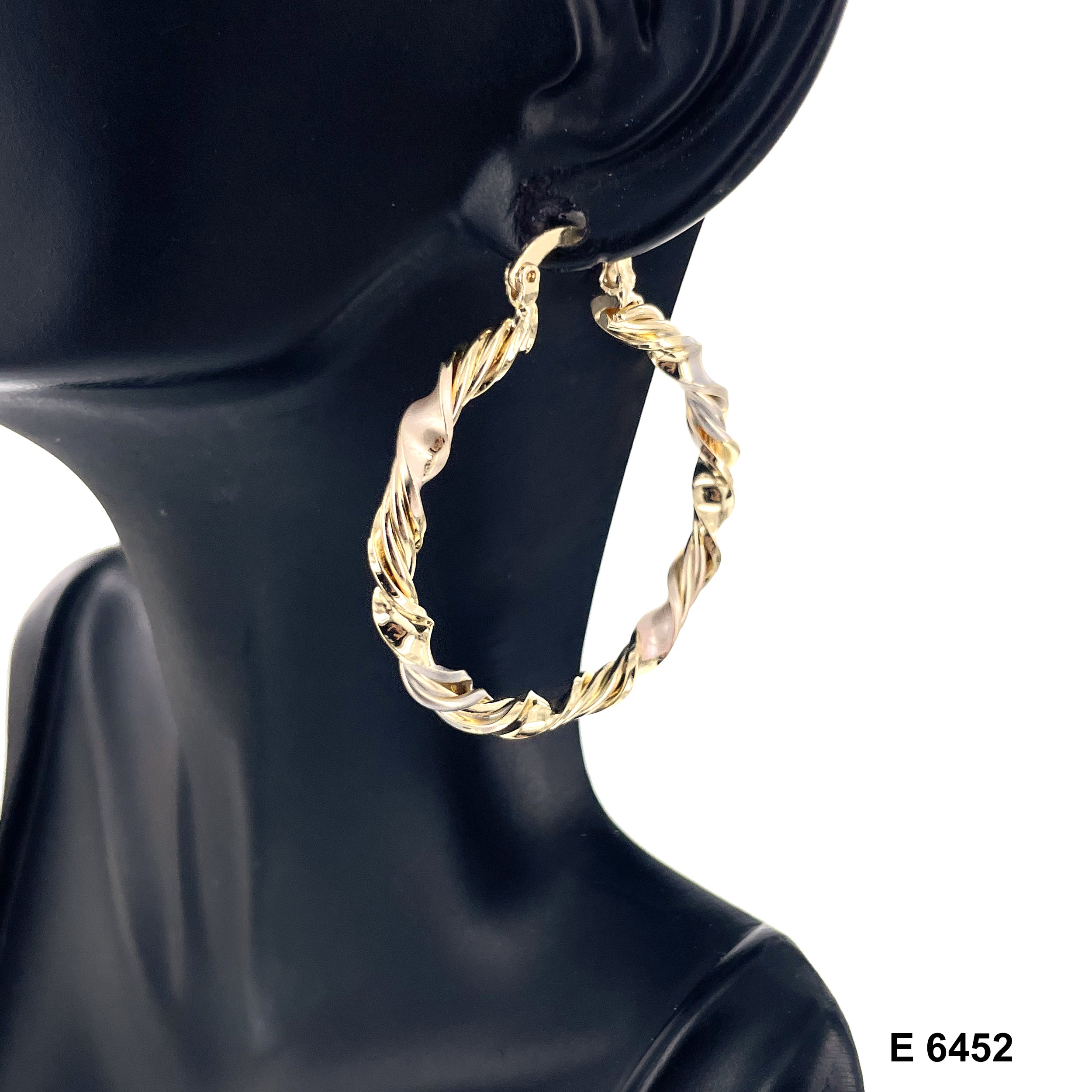 Engraved Hoop Earrings E 6452
