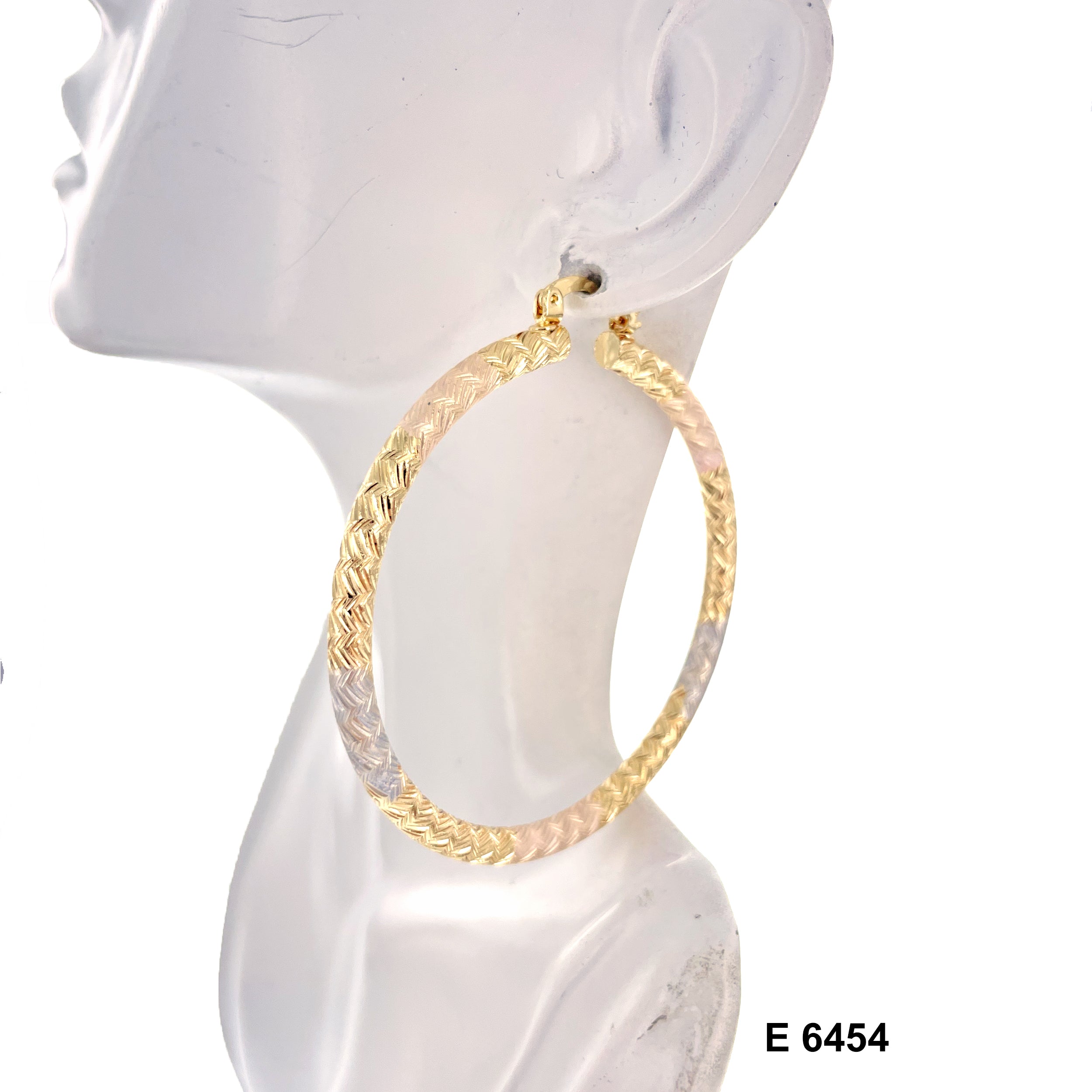 Engraved Hoop Earrings E 6454