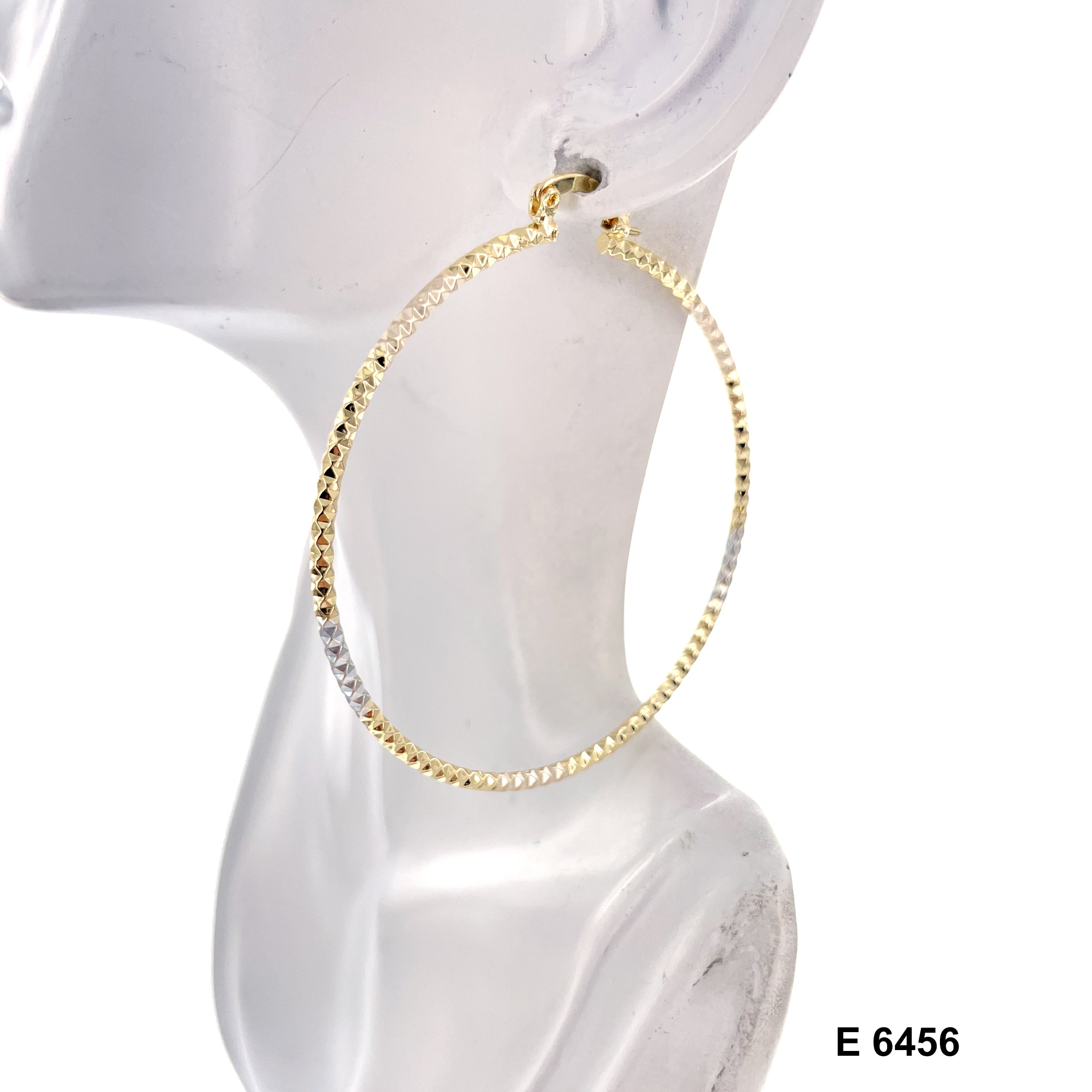 Engraved Hoop Earrings E 6456