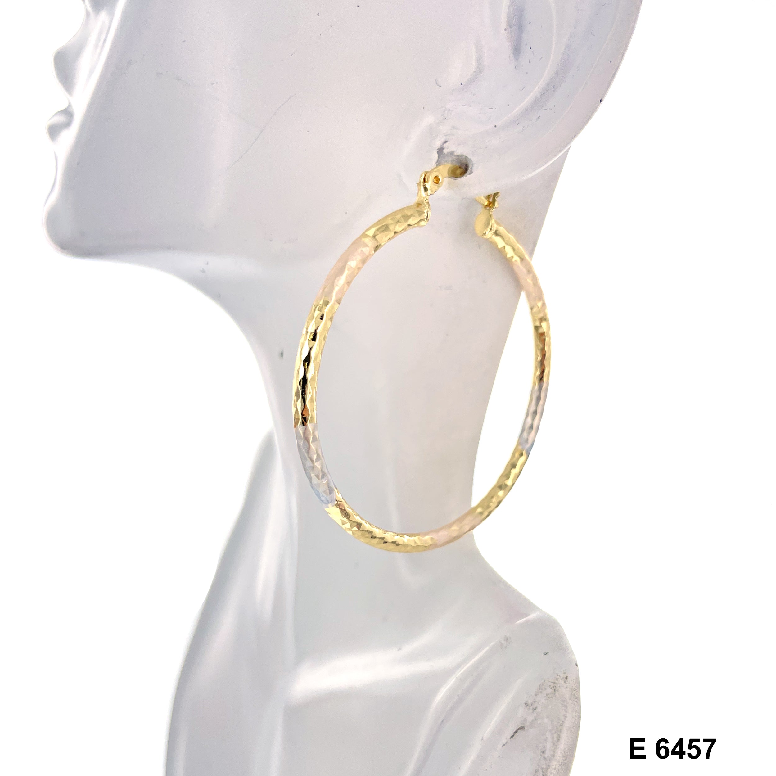 Engraved Hoop Earrings E 6457