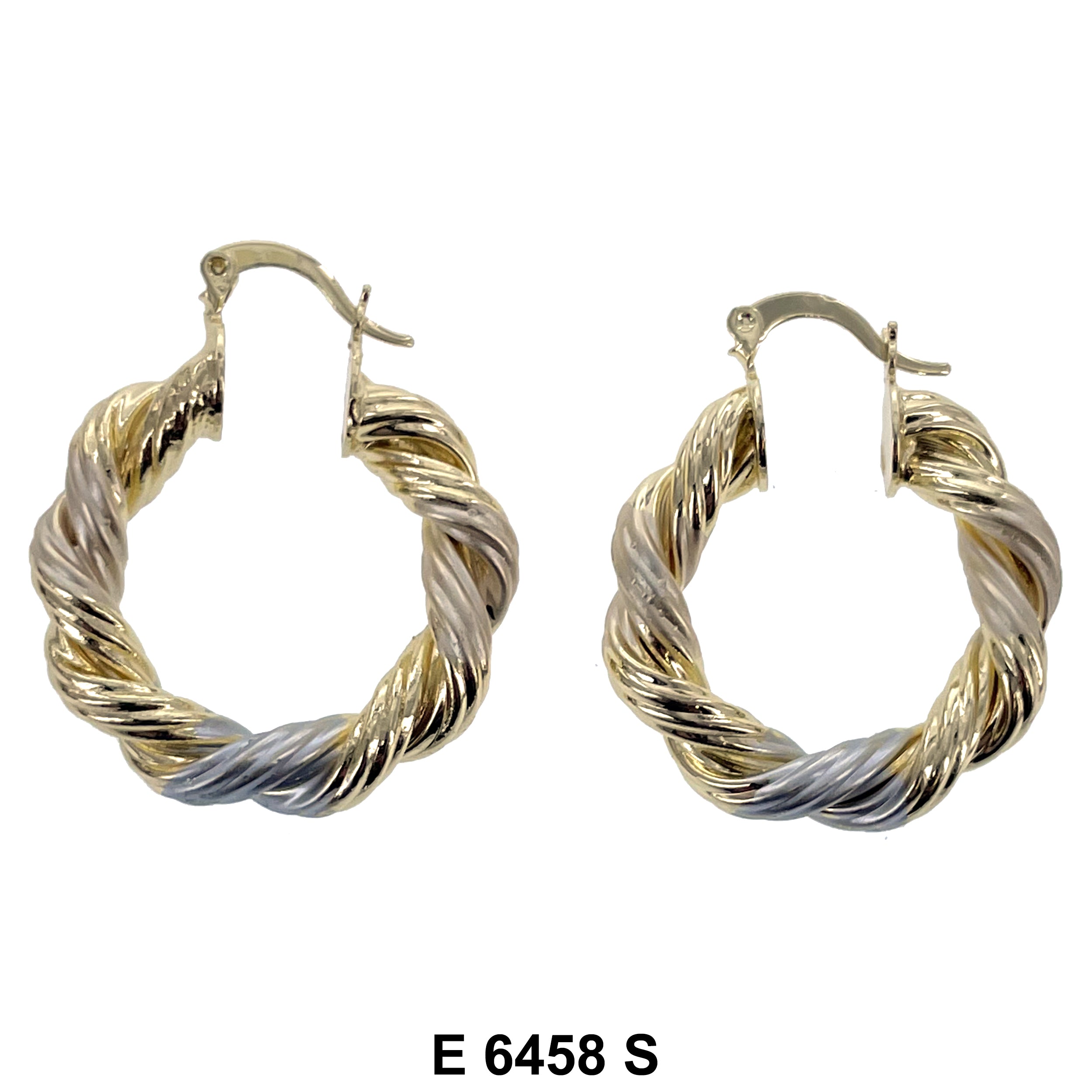 Engraved Design Hoop Earrings E 6458