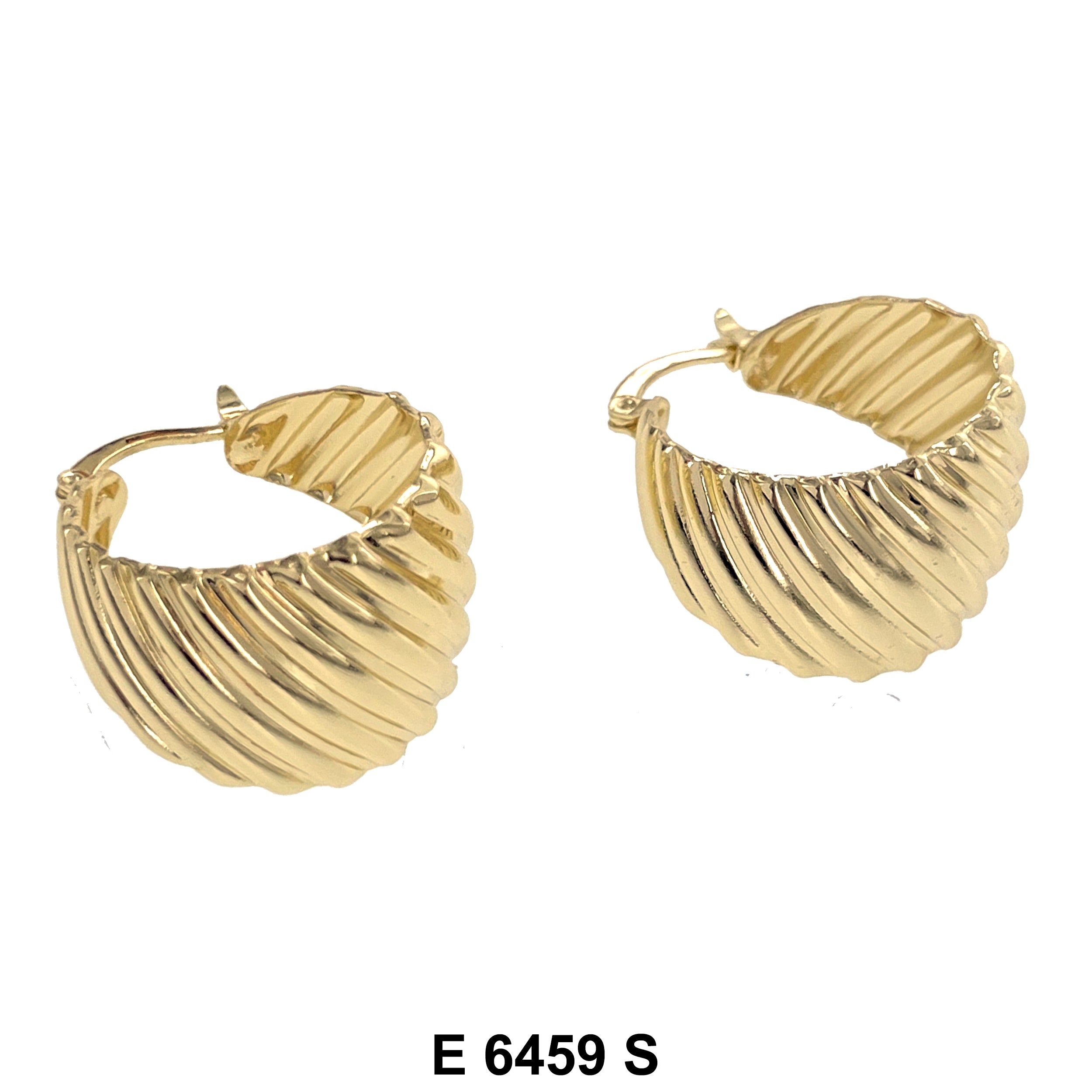 Engraved Design Hoop Earrings E 6459