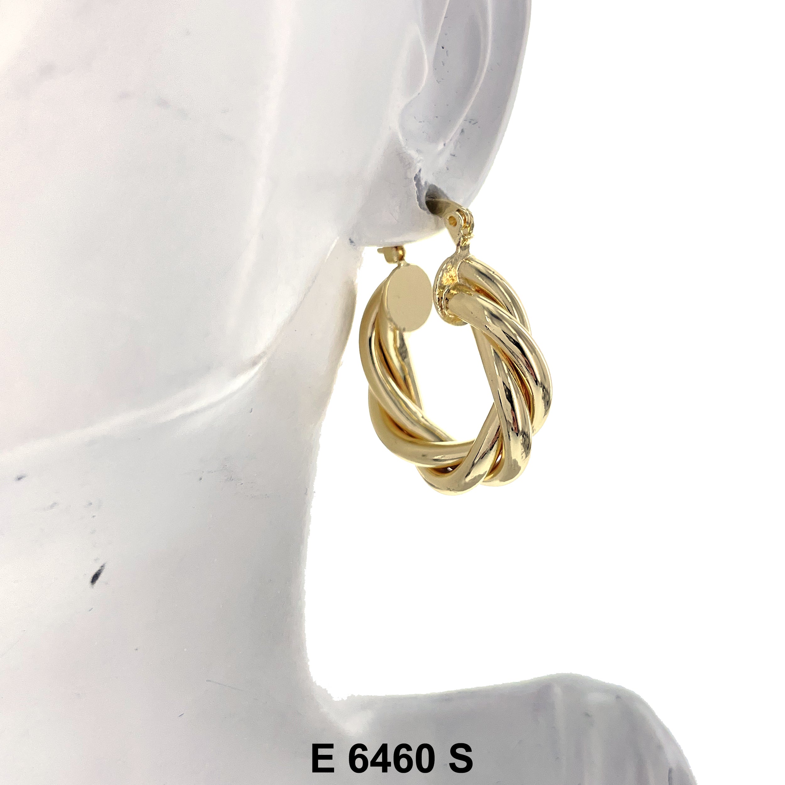 Engraved Design Hoop Earrings E 6460