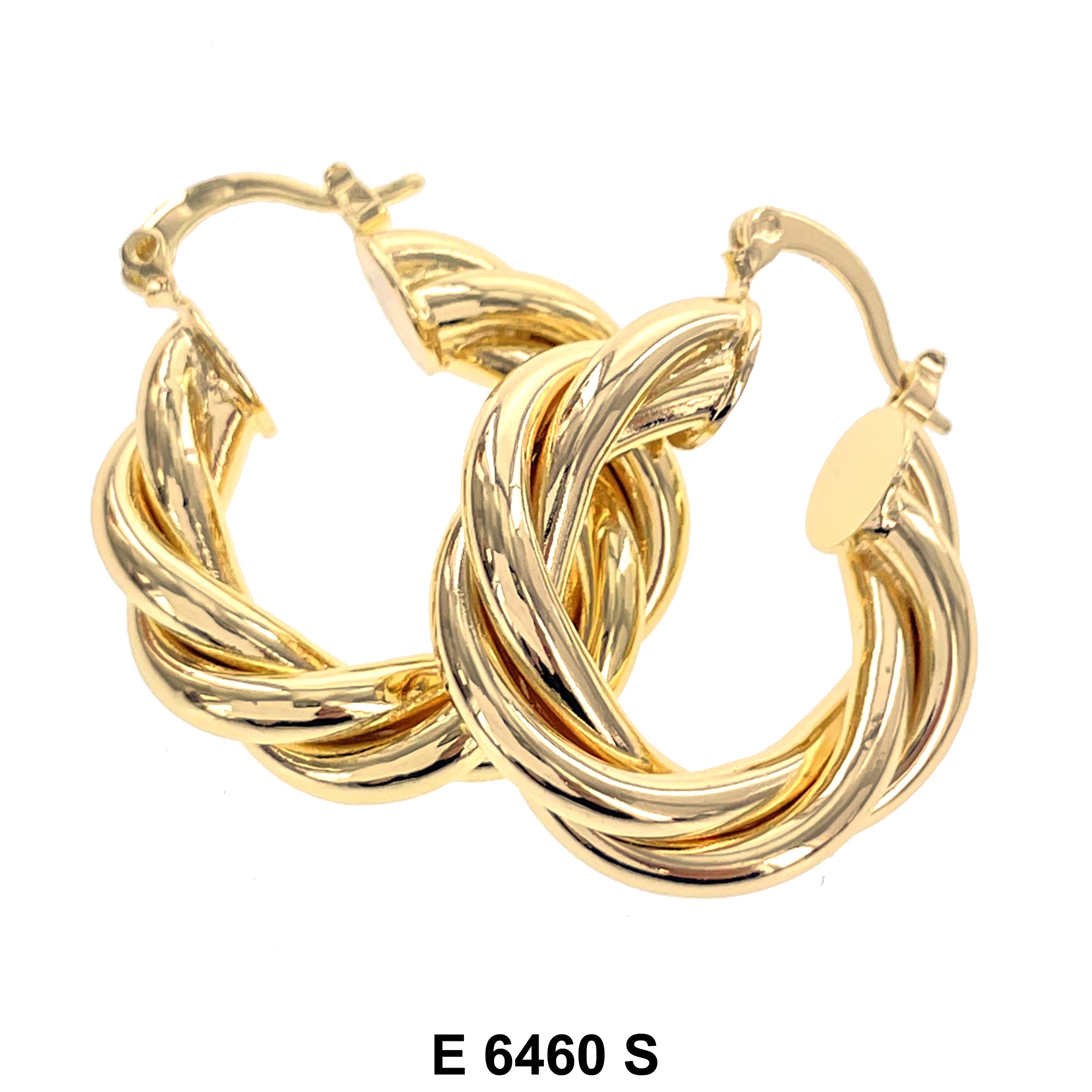 Engraved Design Hoop Earrings E 6460