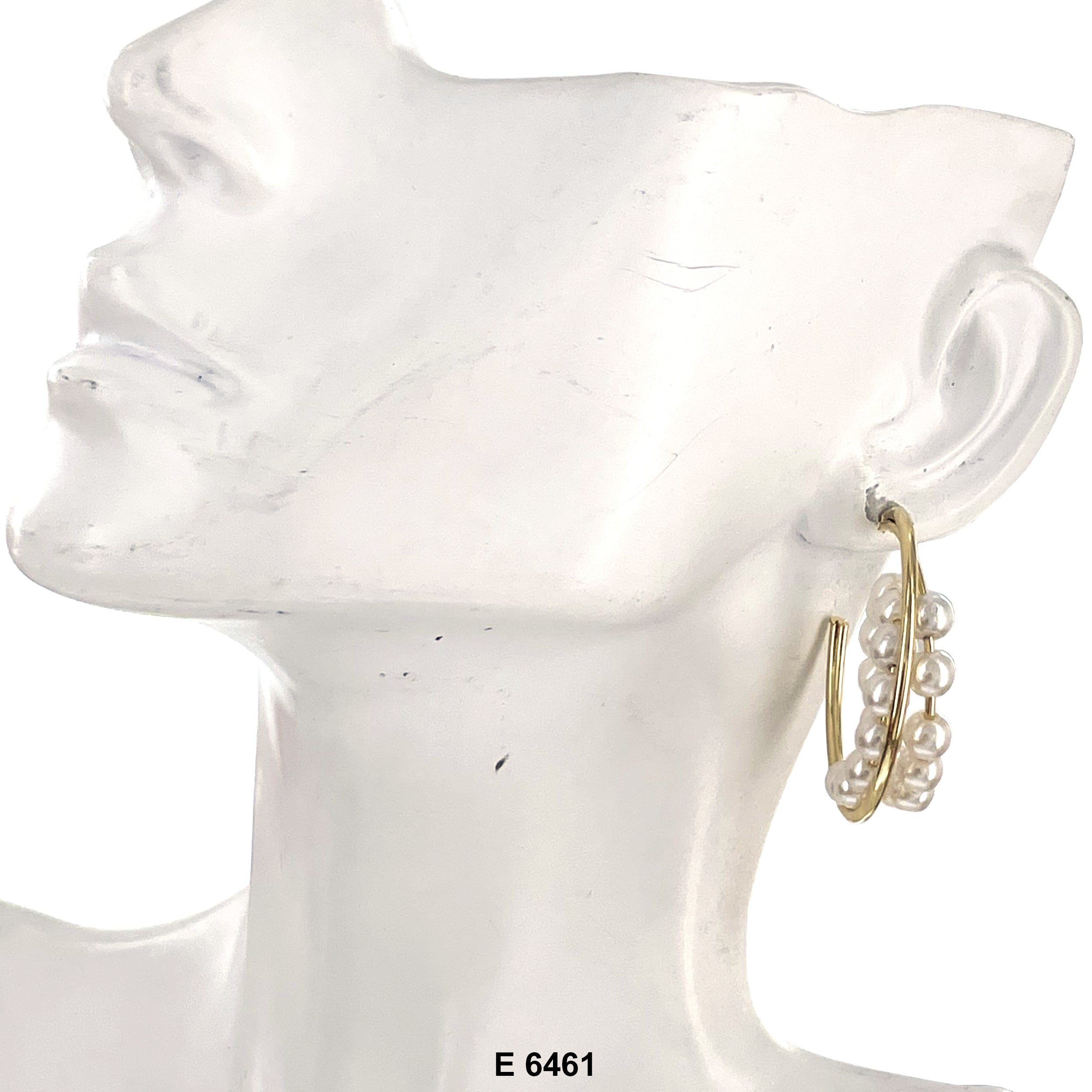 Engraved Design Hoop Earring E 6461