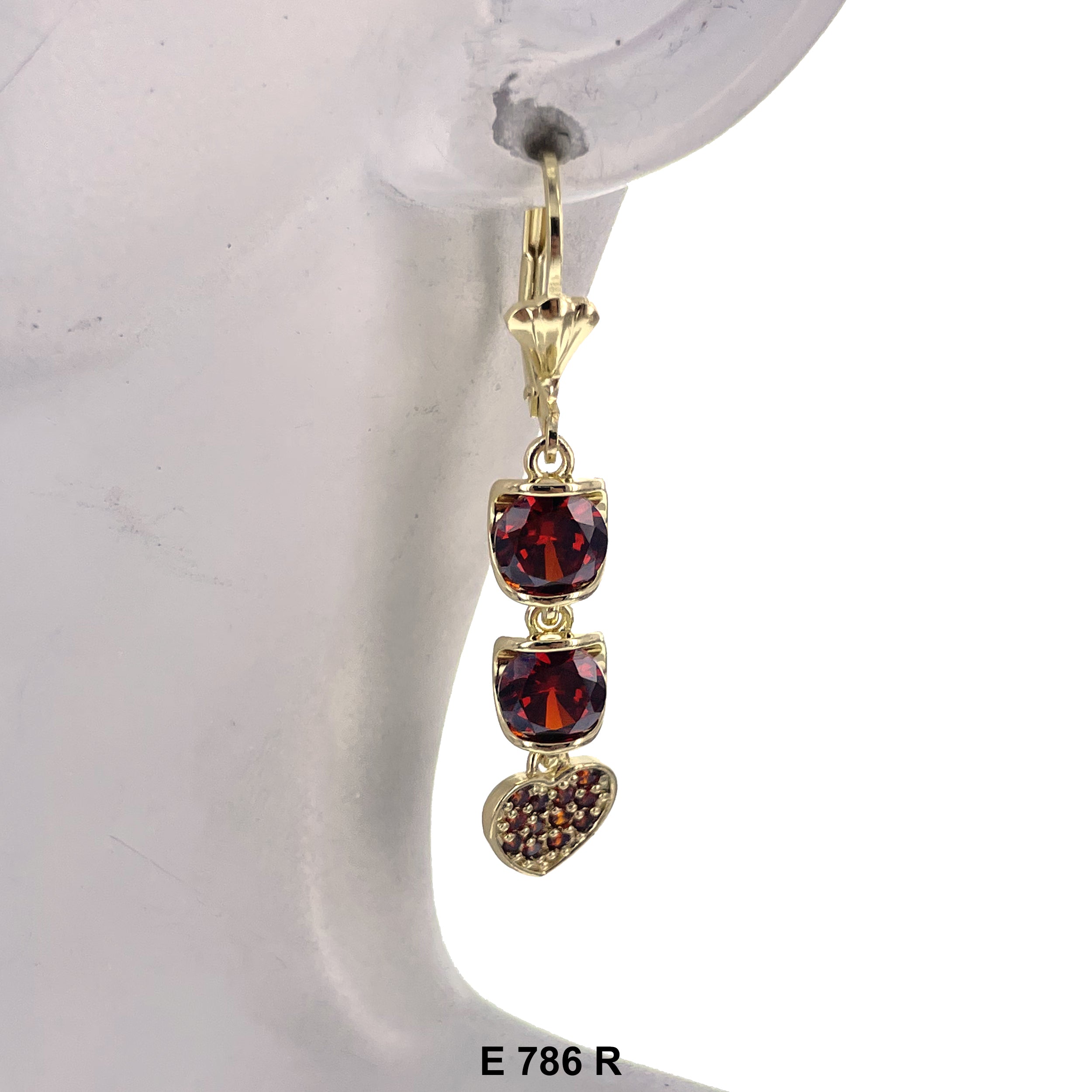 Duck Paw Butterfly Stoned Long Earrings E 786 R