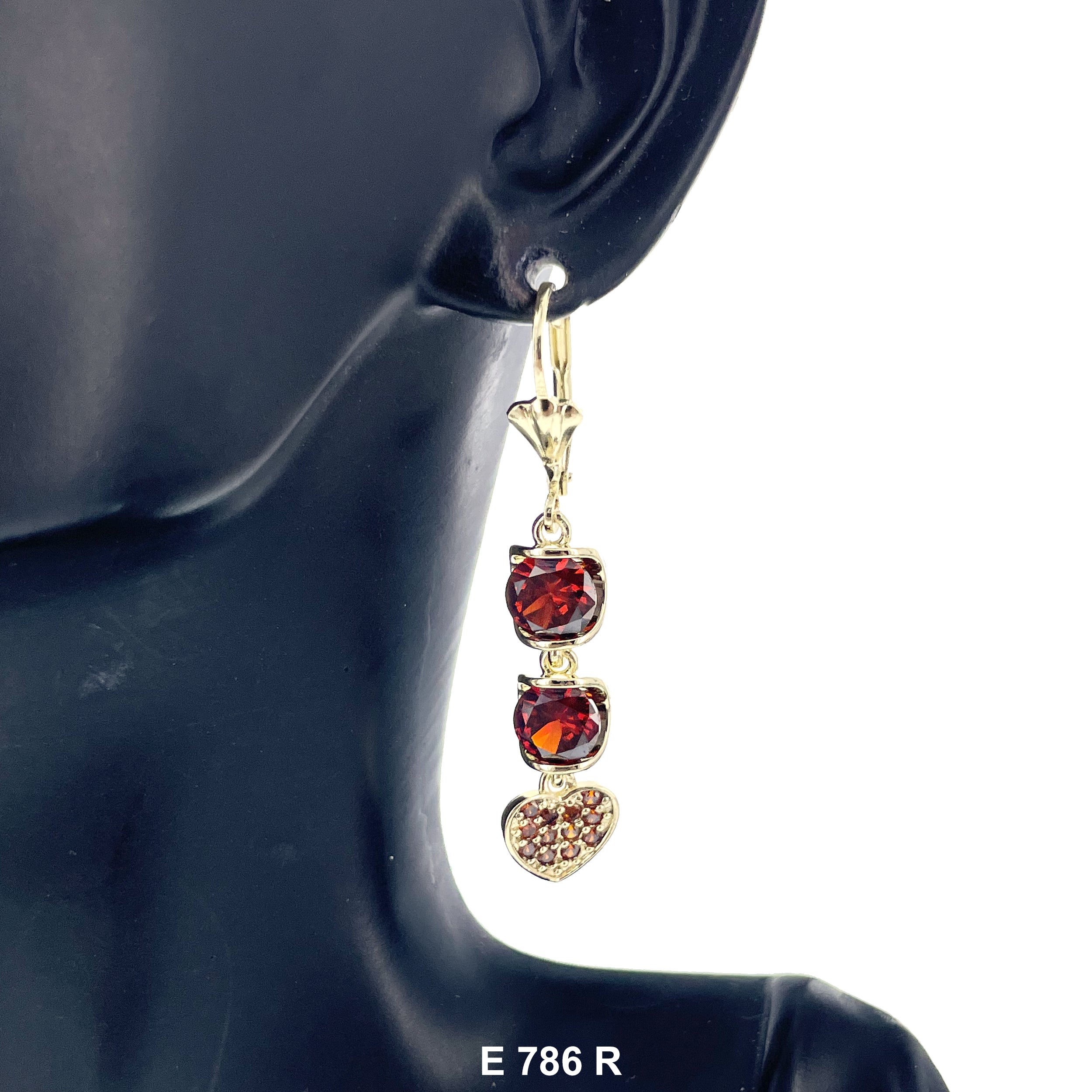 Duck Paw Butterfly Stoned Long Earrings E 786 R