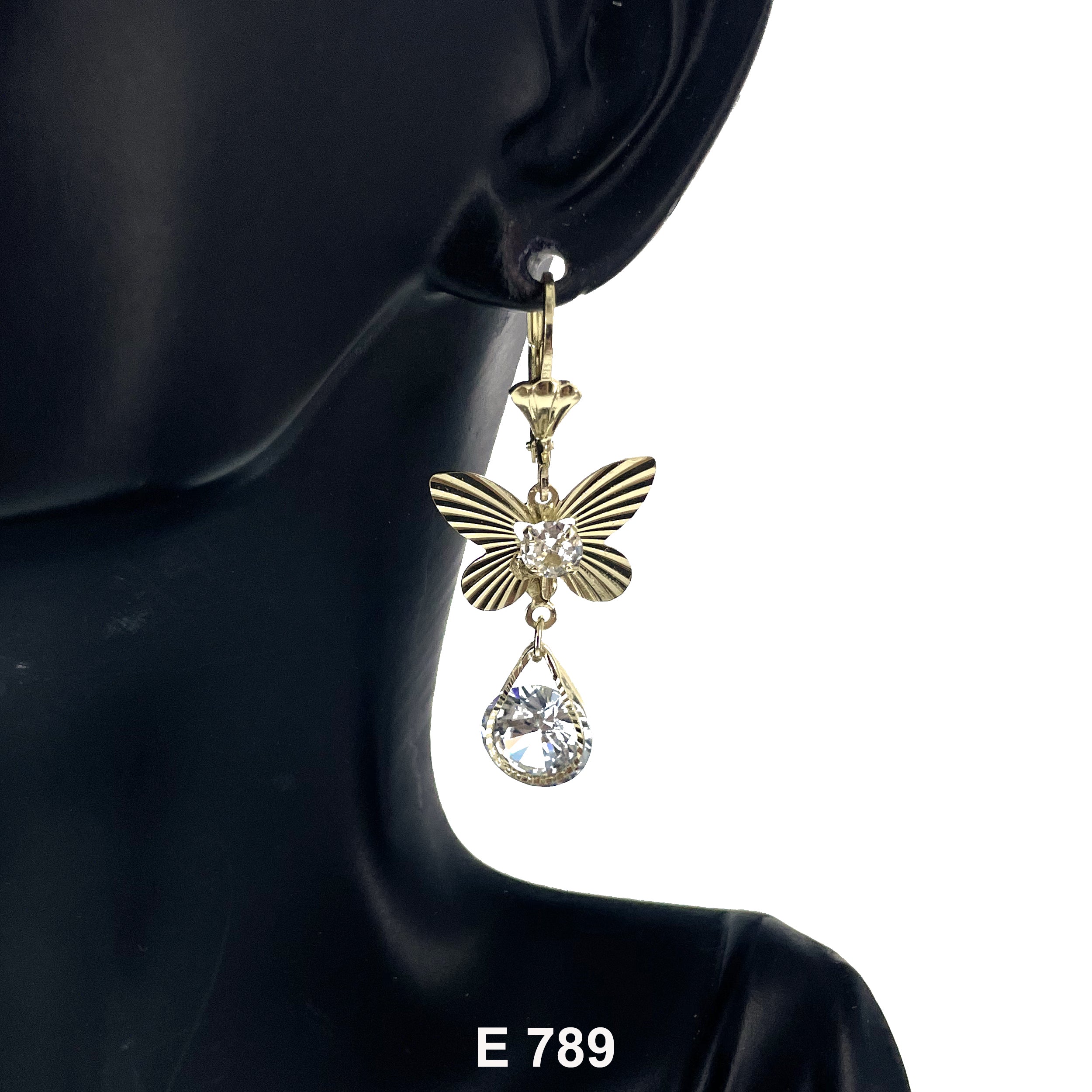 Duck Paw Butterfly Tears Of Joy Stone Earring E 789