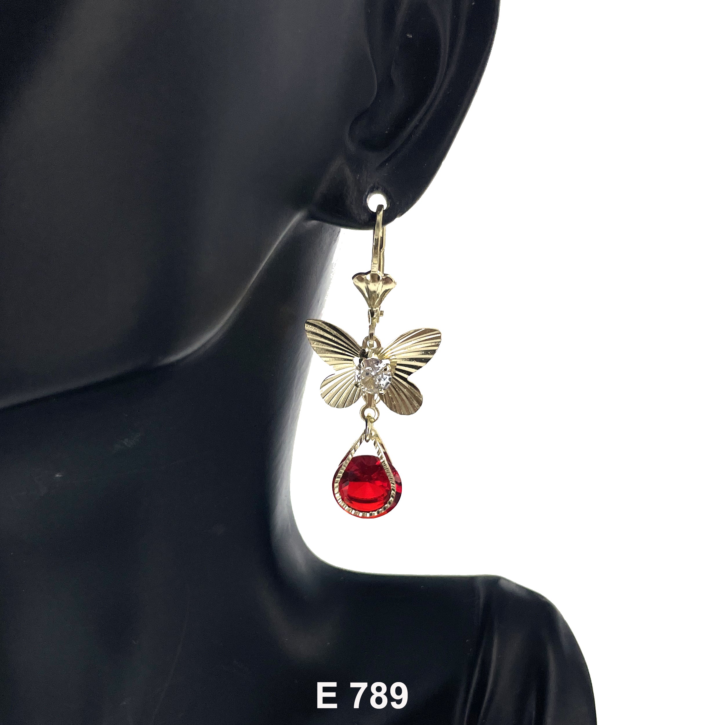 Duck Paw Butterfly Tears Of Joy Stone Earring E 789