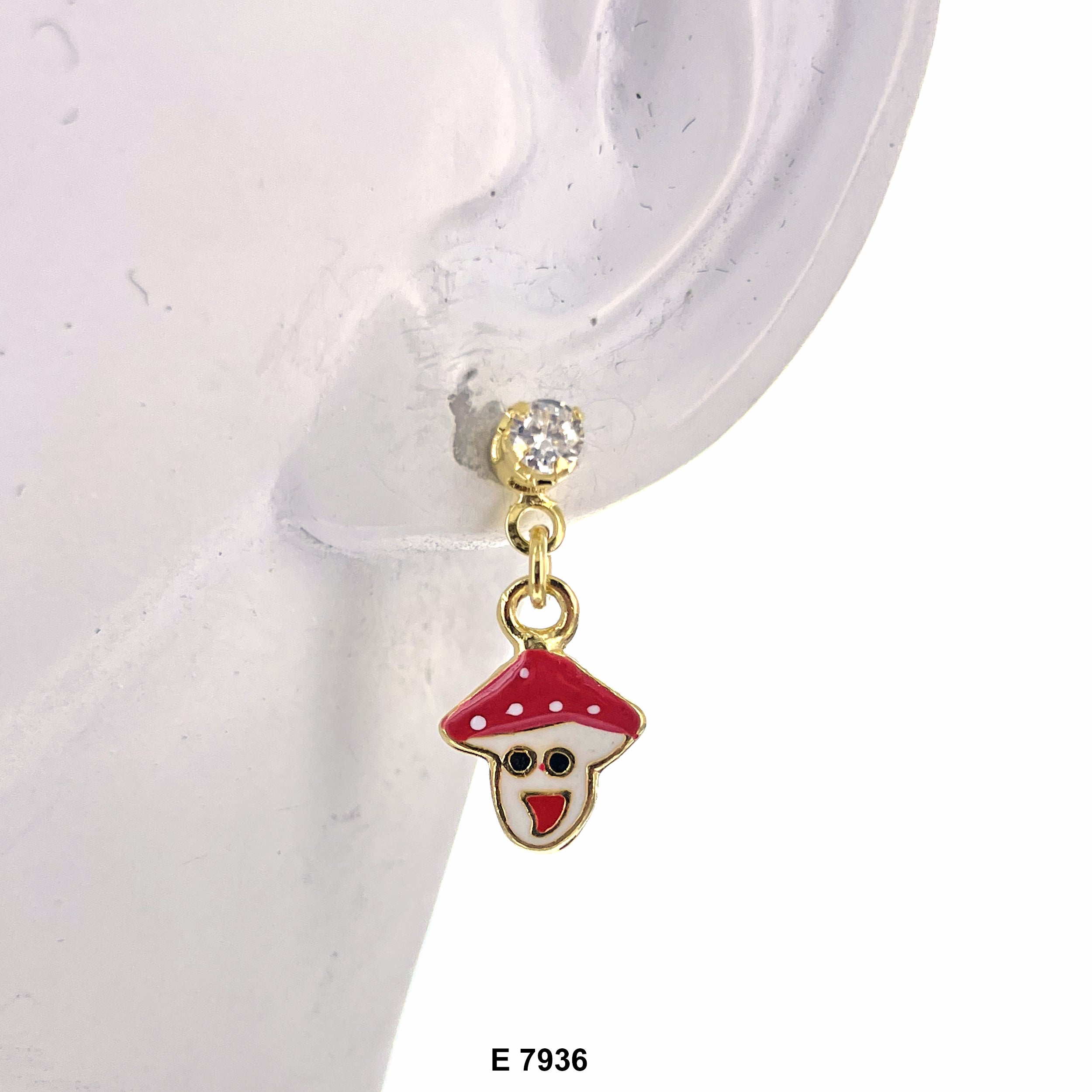 Mushroom Stud Earrings E 7936