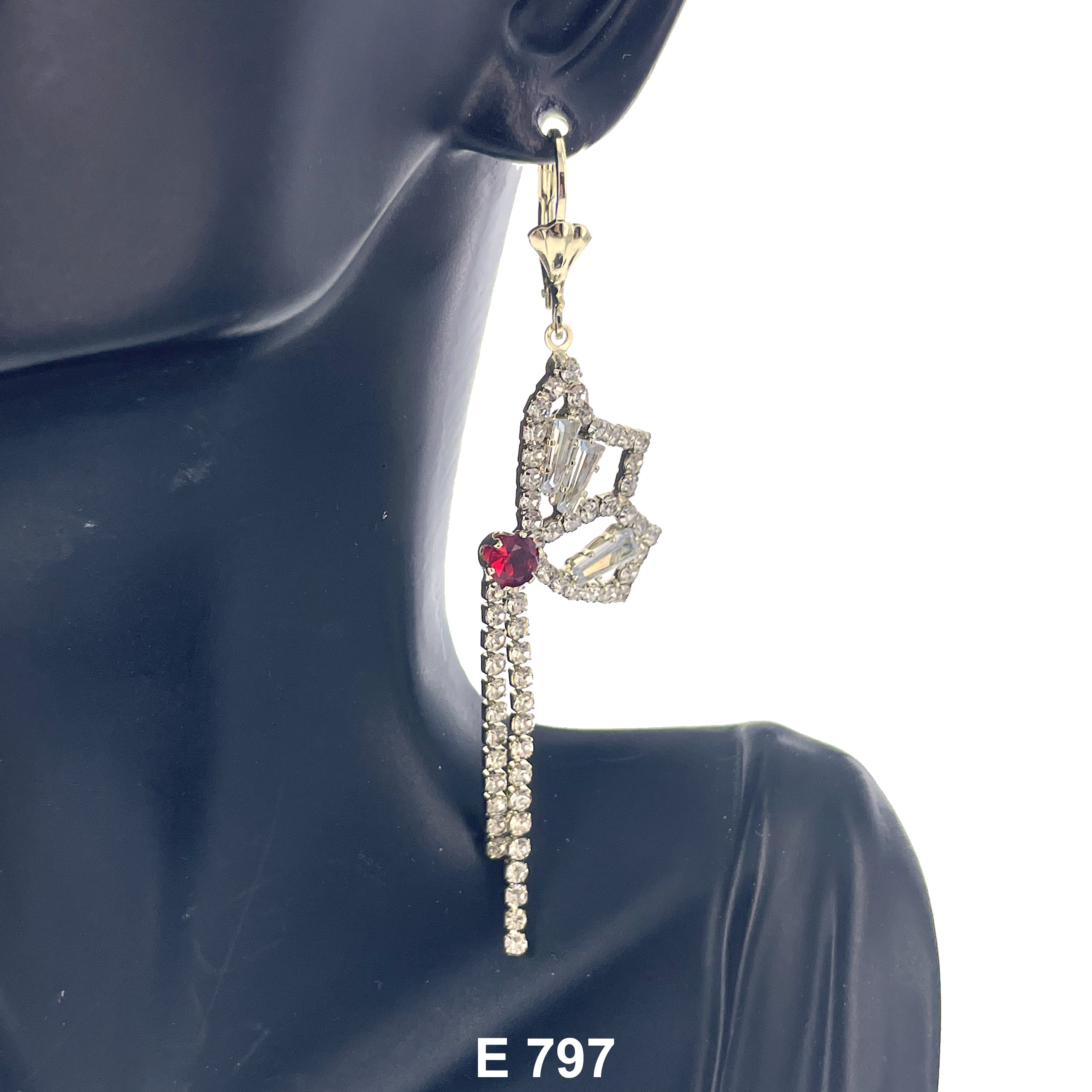 Duck Paw Butterfly Full Stoned Earring E 797