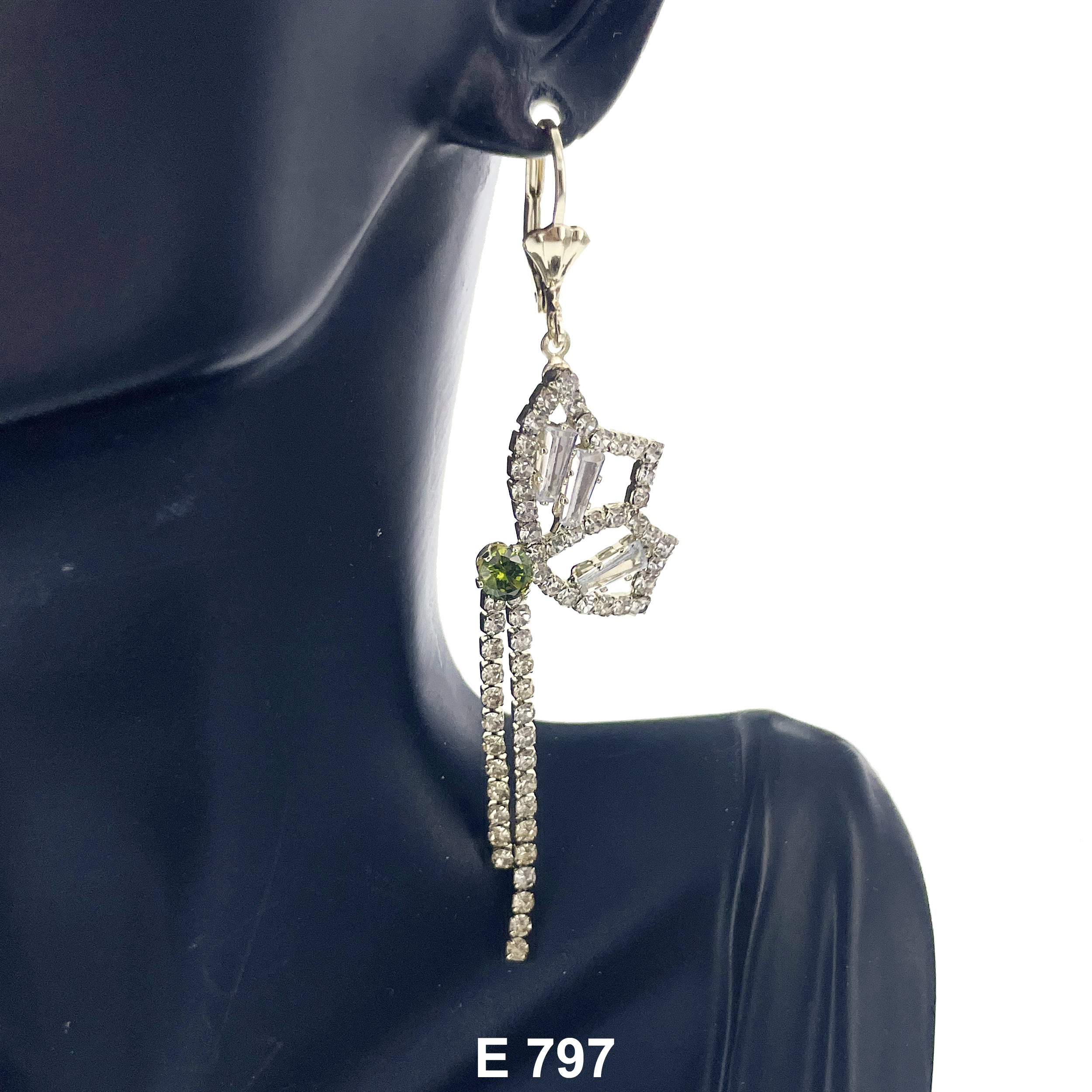 Duck Paw Butterfly Full Stoned Earring E 797