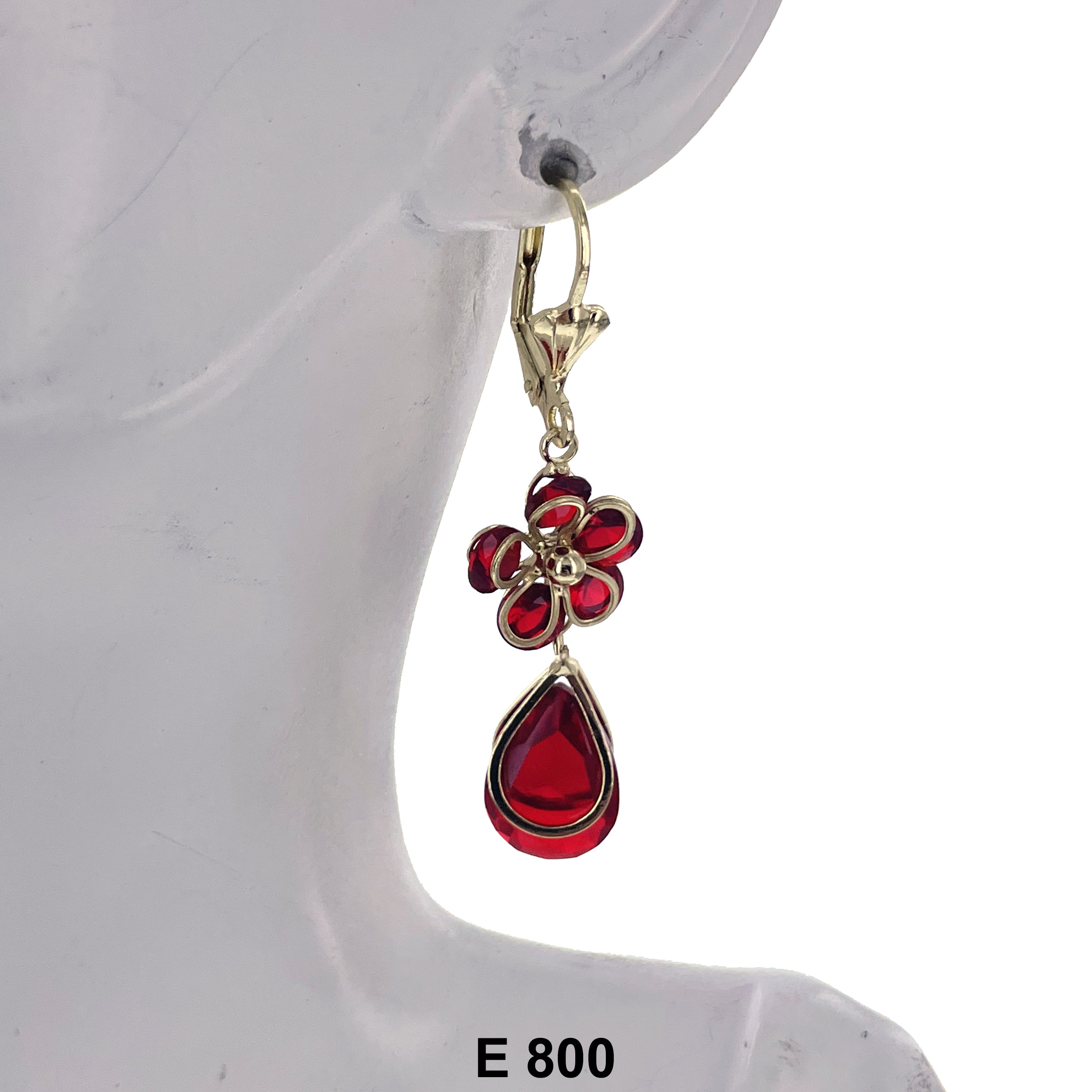 Duck Paw Flower Tears Of Joy Stoned Earring E 800