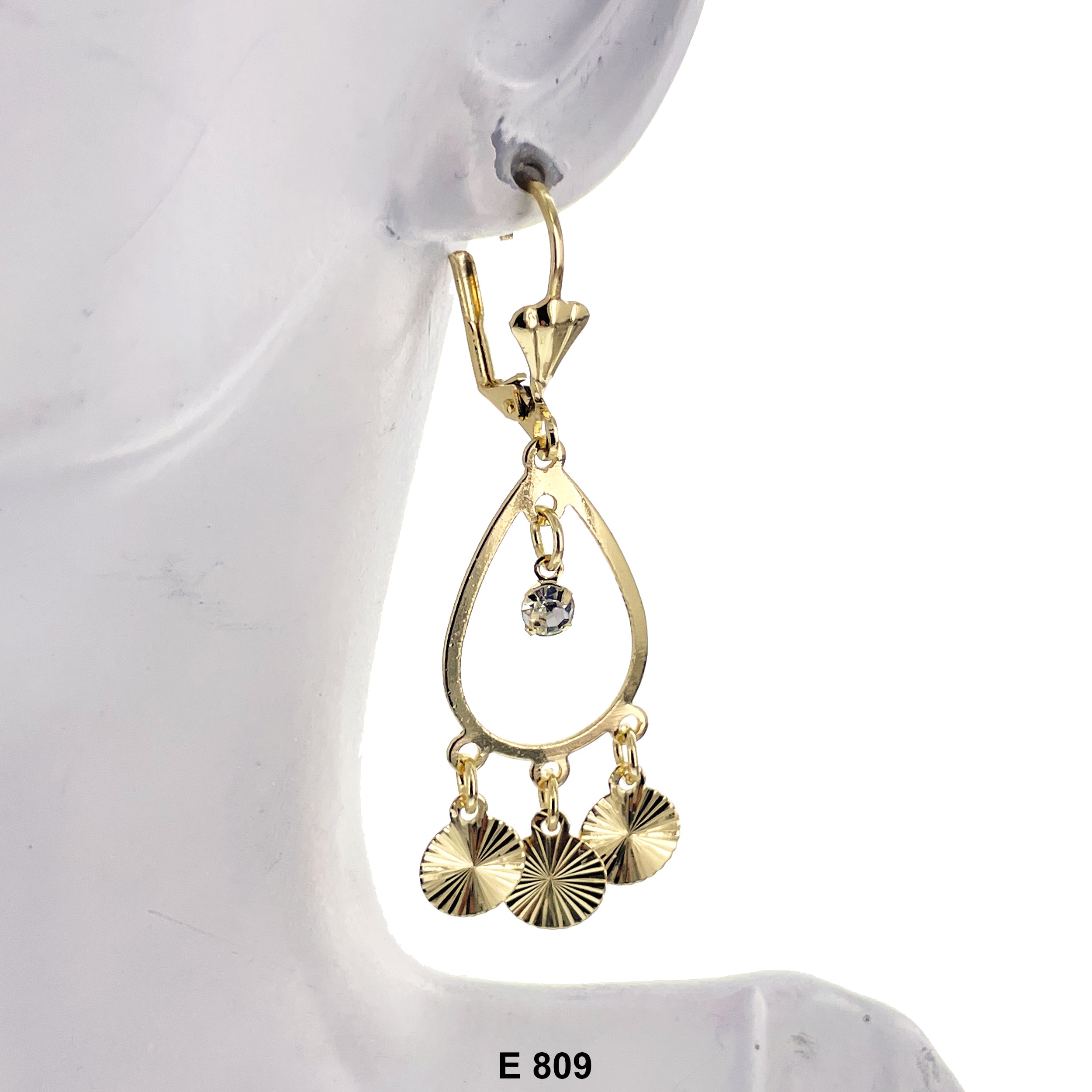 Duck Paw Pinwheel Hanging Earrings E 809