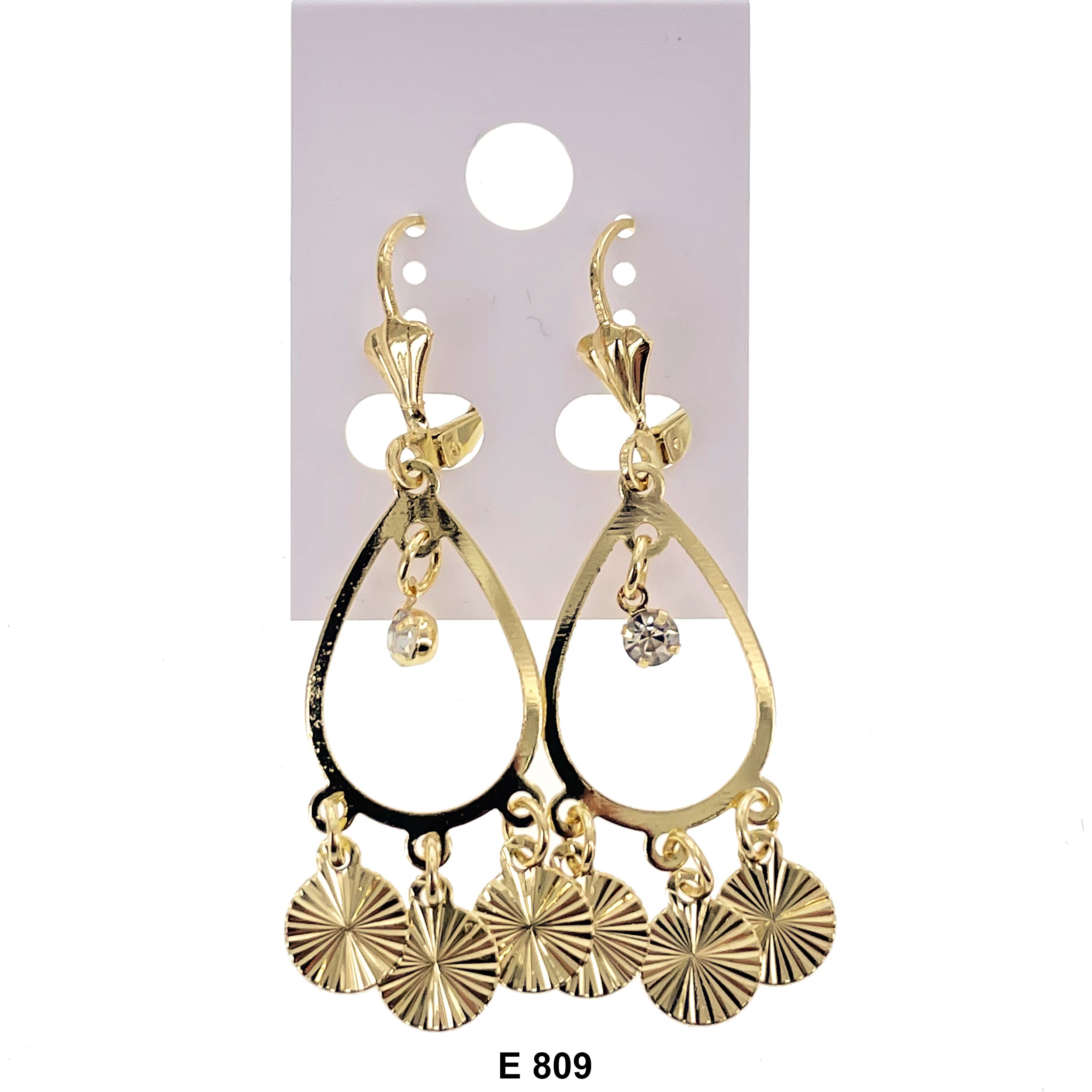 Duck Paw Pinwheel Hanging Earrings E 809