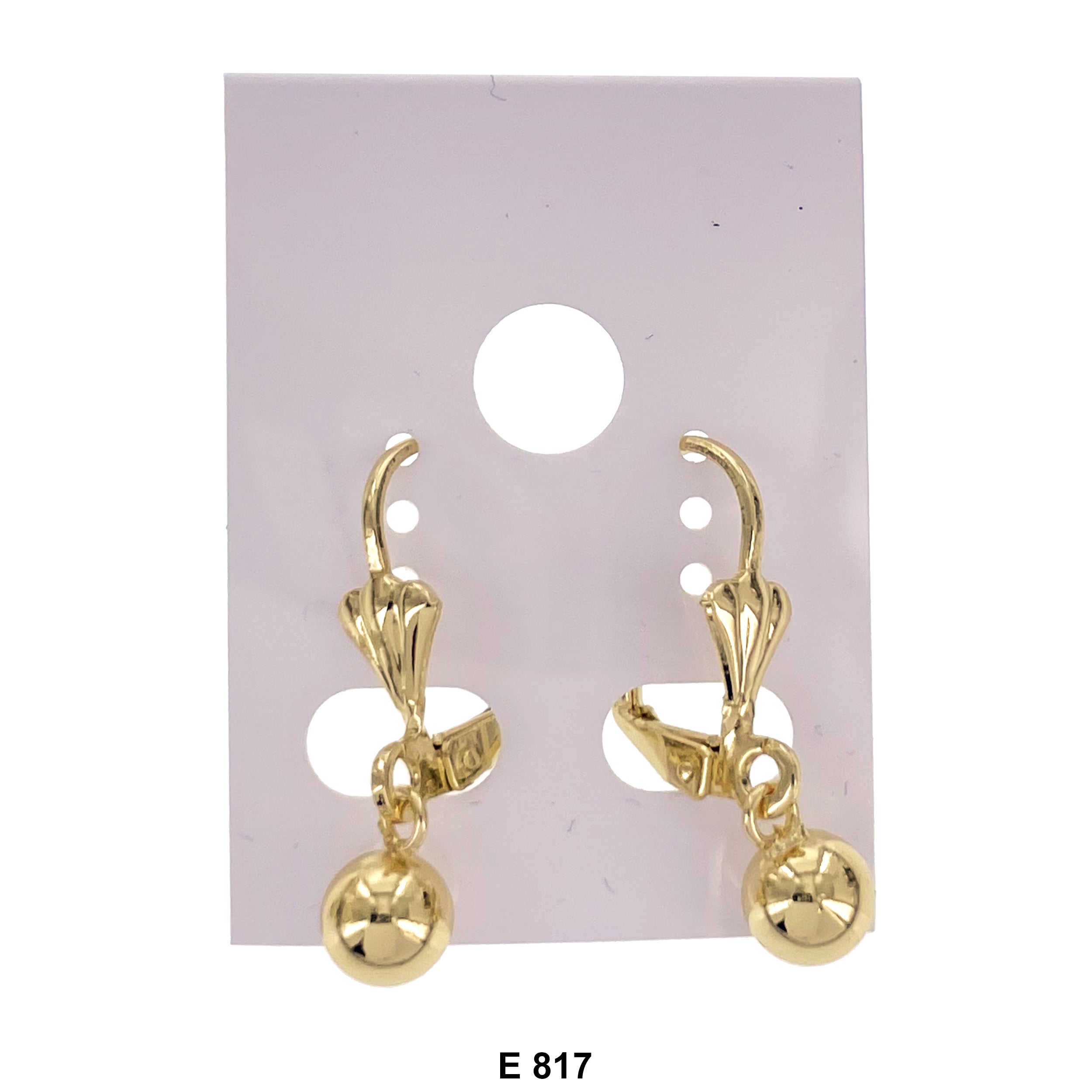 Duck Paw Ball Hanging Earrings E 817