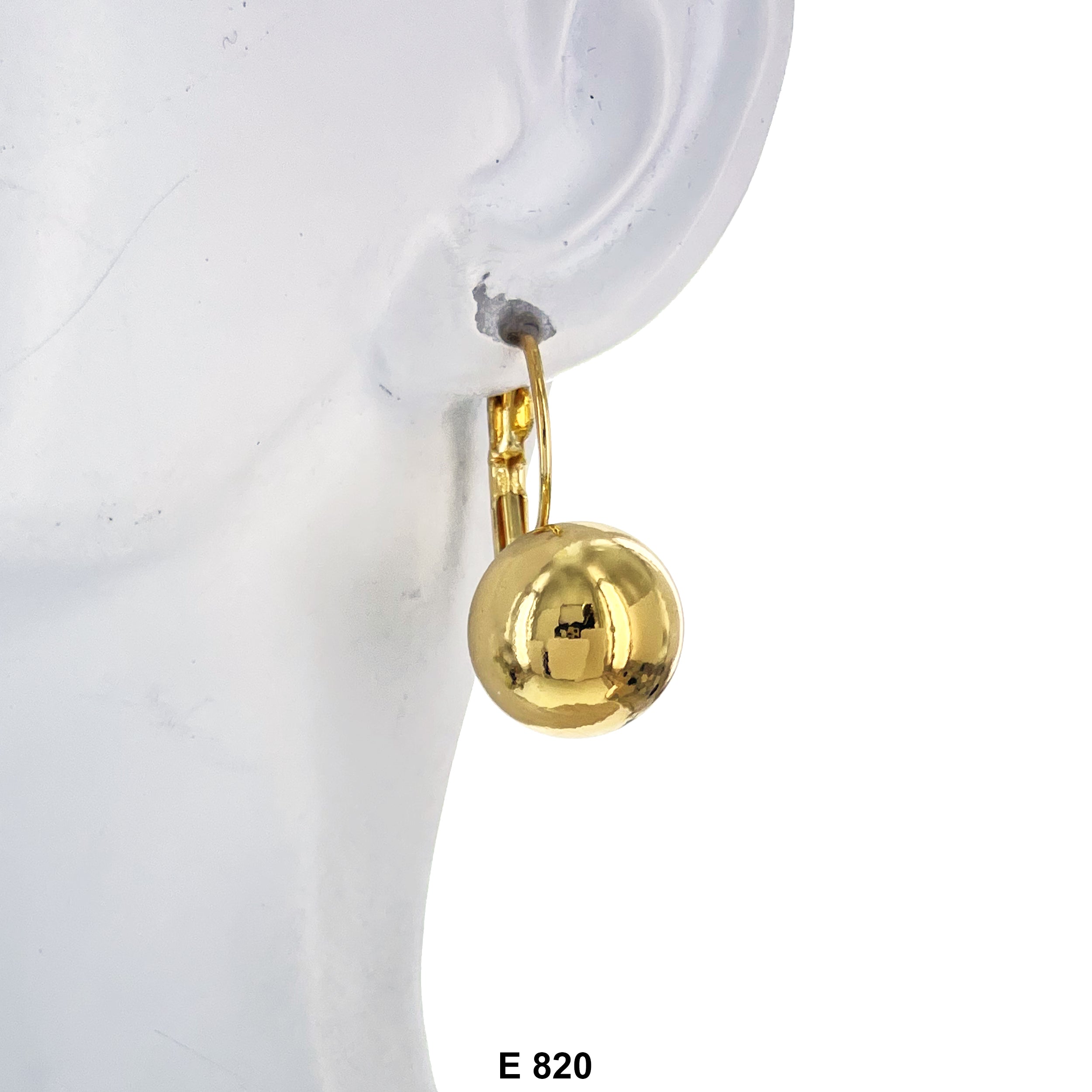 Fish Hook Ball Earrings E 820