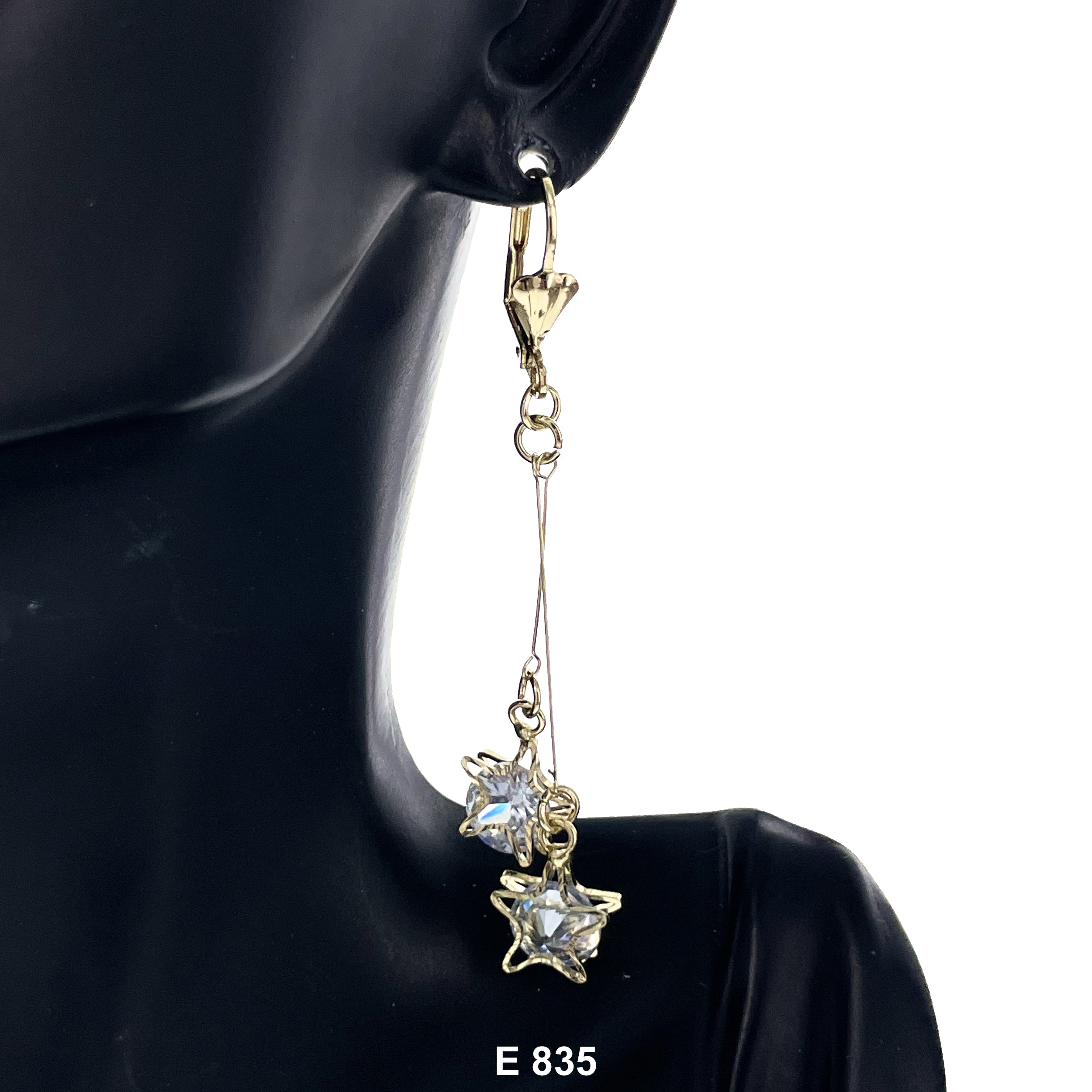 Duck Paw Hanging Star Stoned Earring E 835