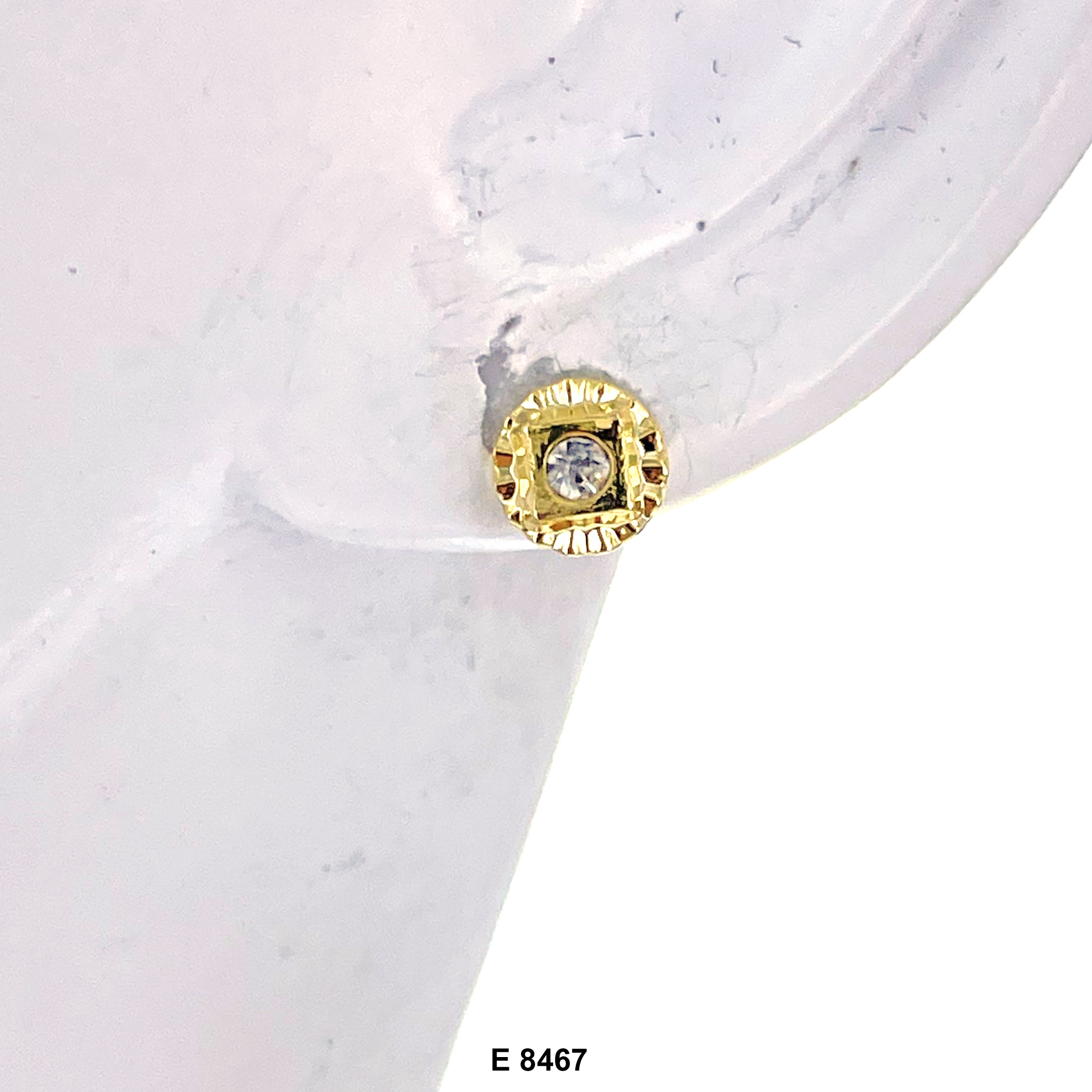 Diamond Circle Stud Earrings E 8467