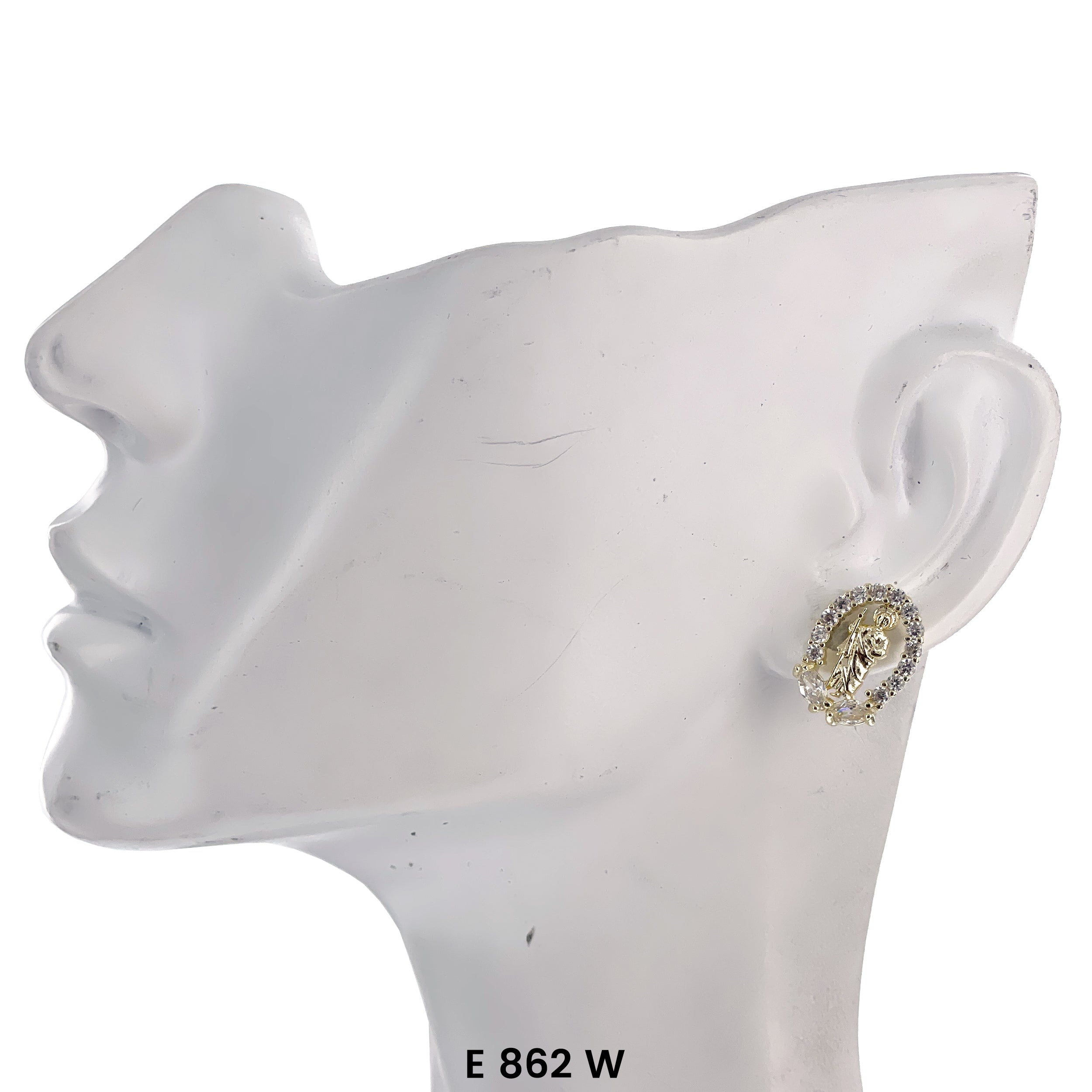 San Judas Stud Earrings E 862 W