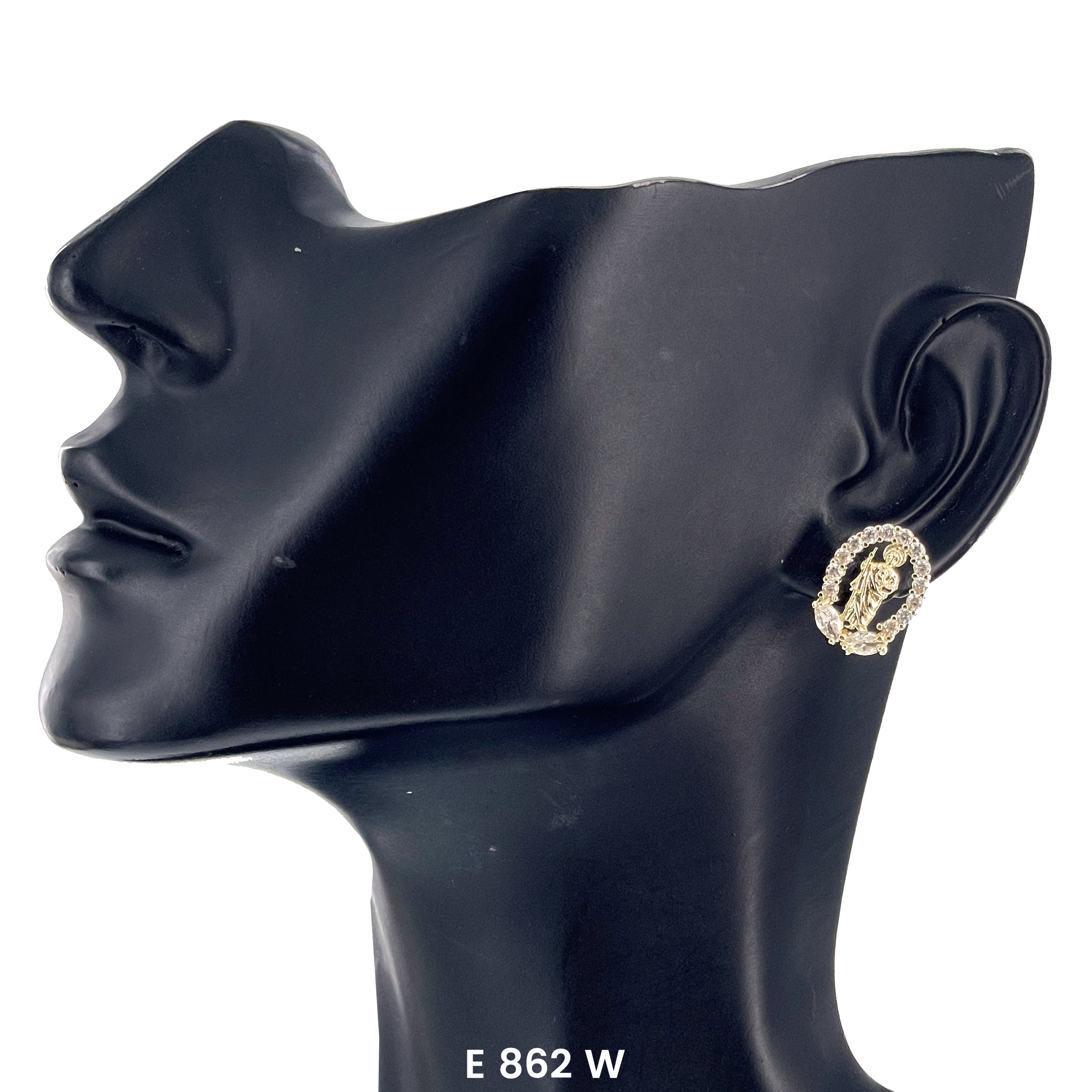 San Judas Stud Earrings E 862 W
