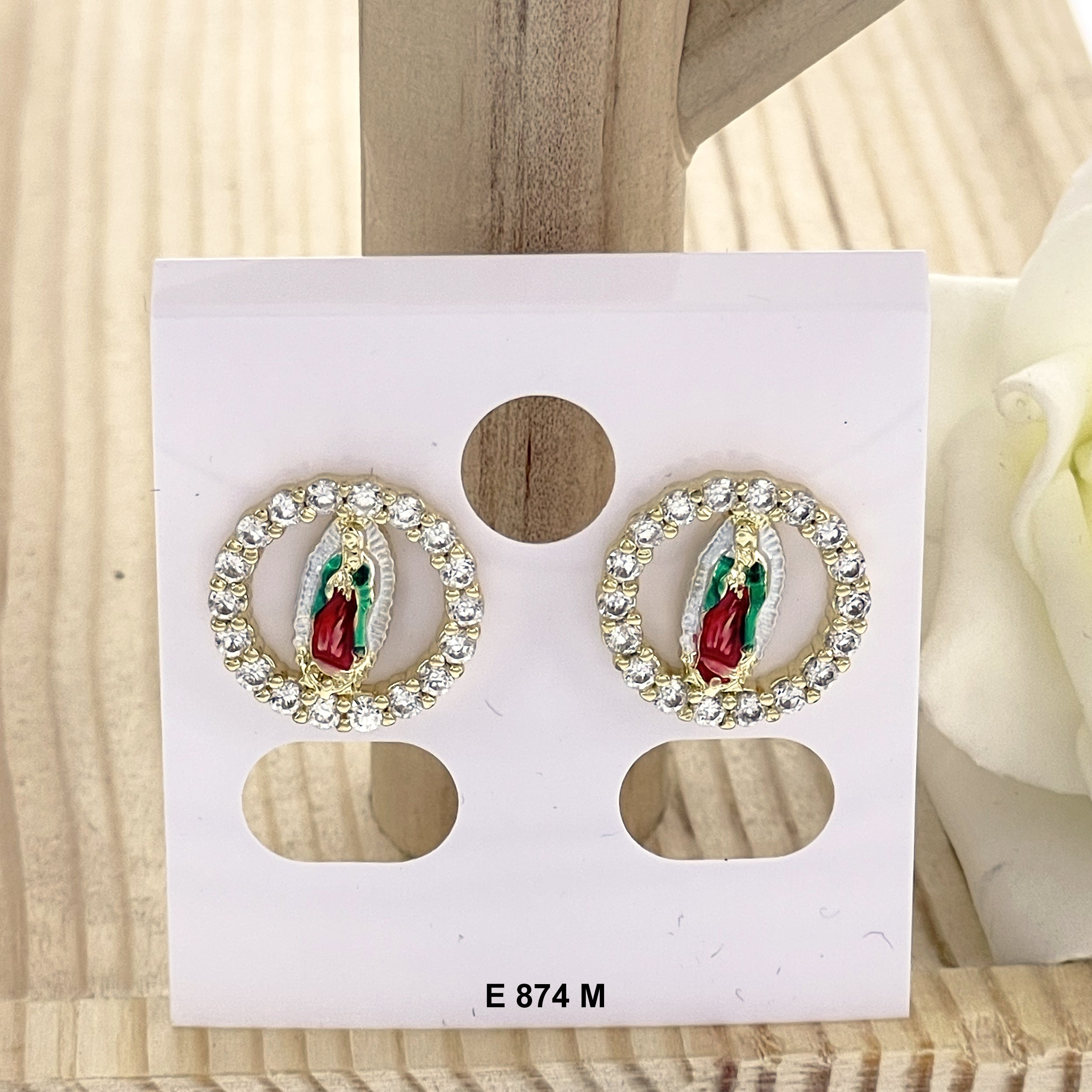 Guadalupe Round Stud Earring E 874 M