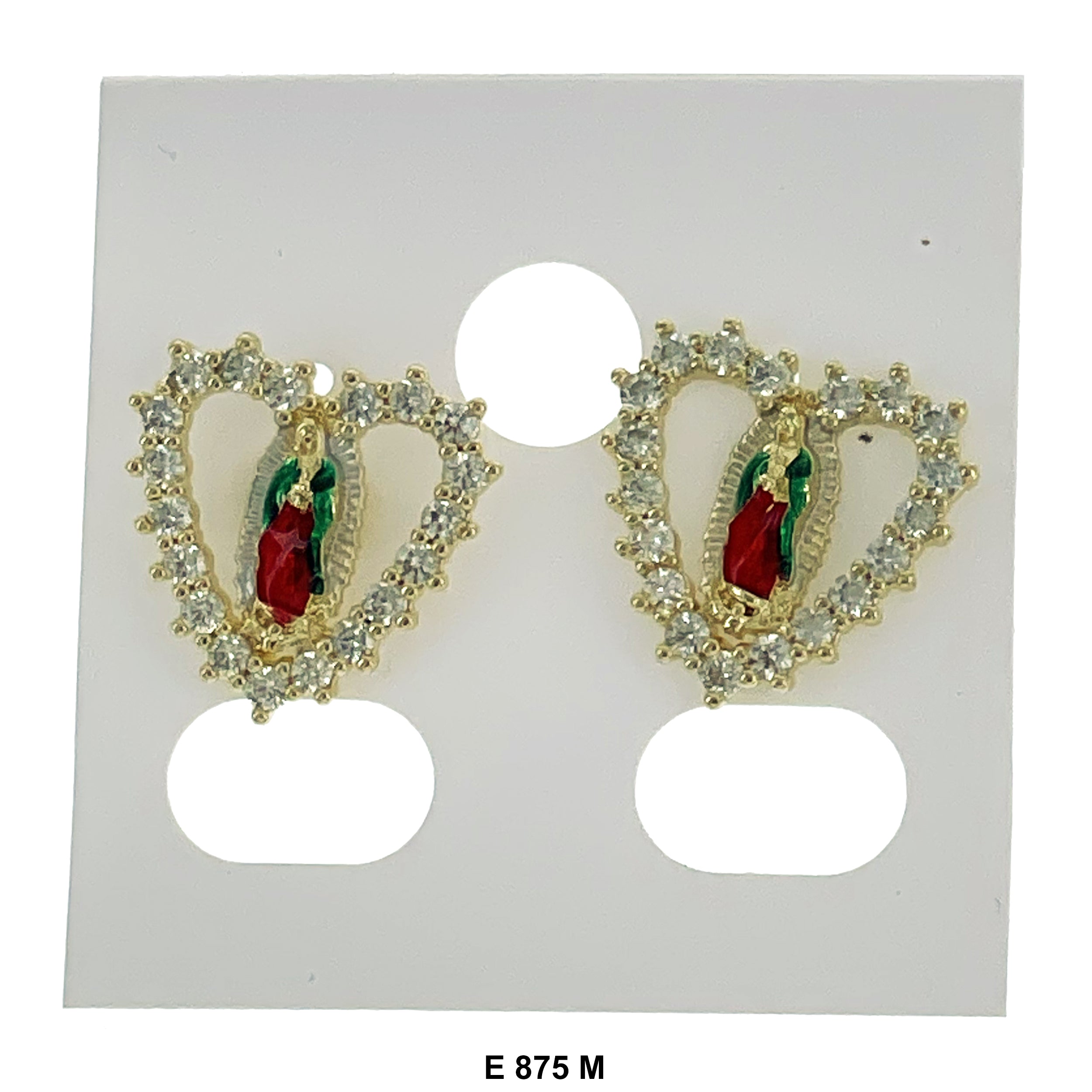 Guadalupe Heart Stud Earring E 875 M