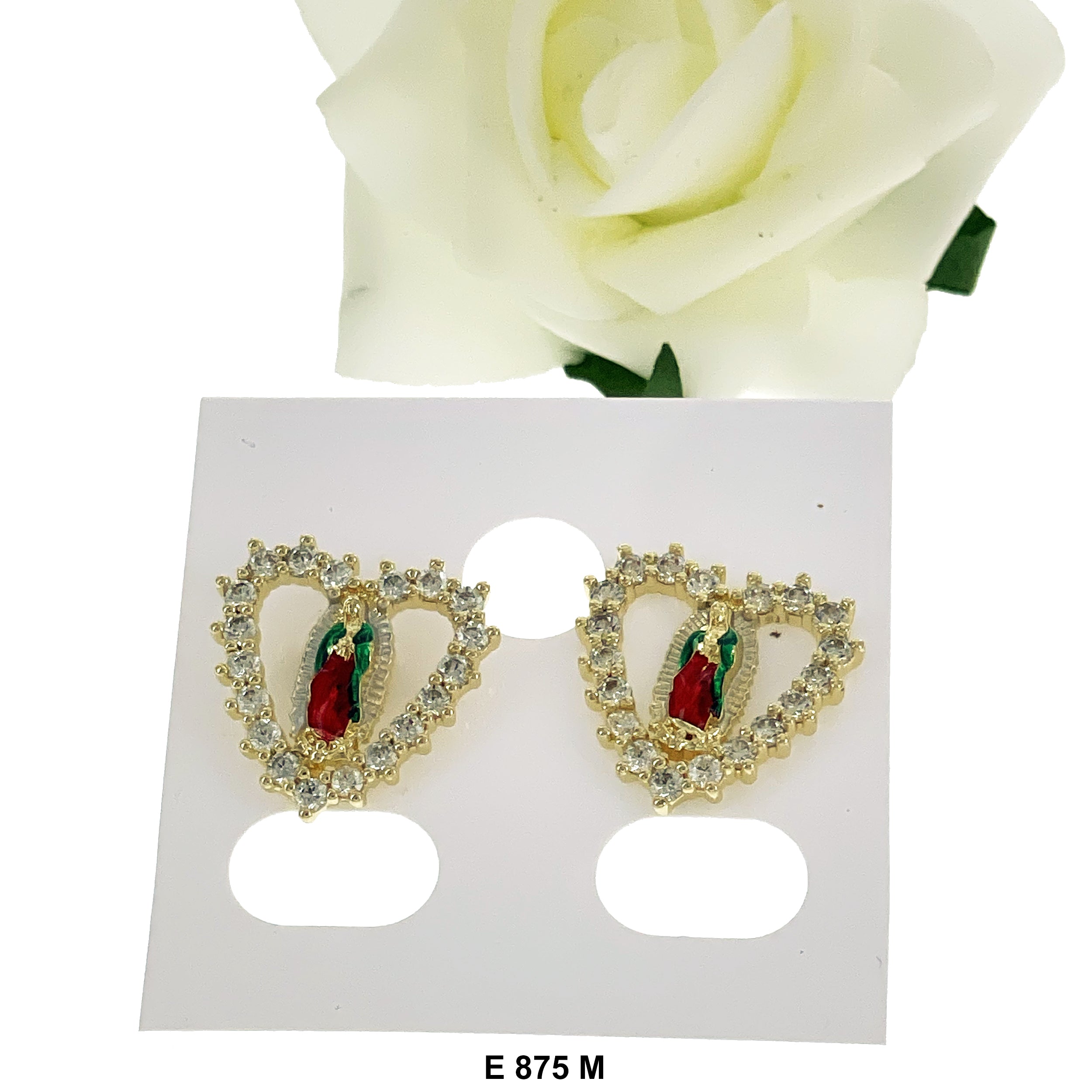 Guadalupe Heart Stud Earring E 875 M