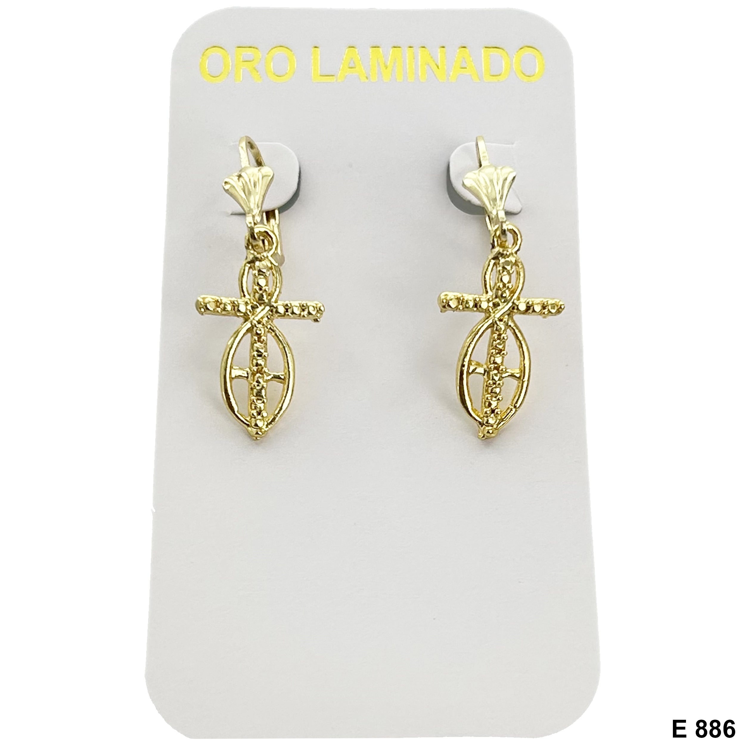 Duck Paw Cross Earrings E 886