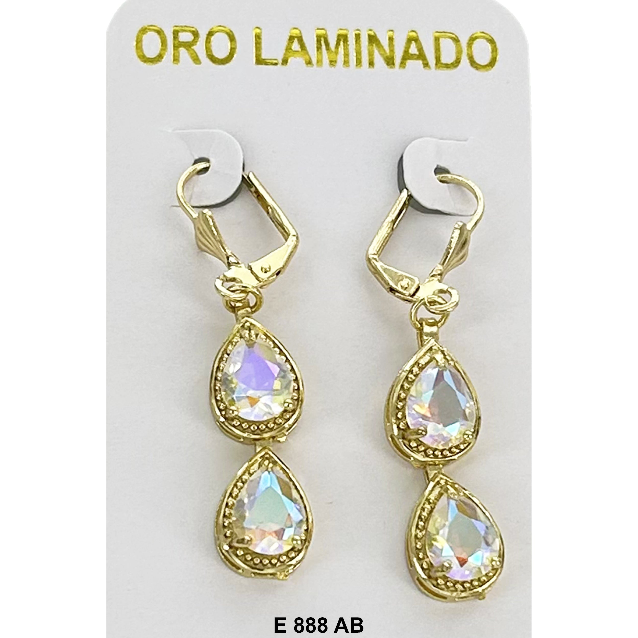 Duck Paw CZ Tears Of Joy Earring E 888 AB