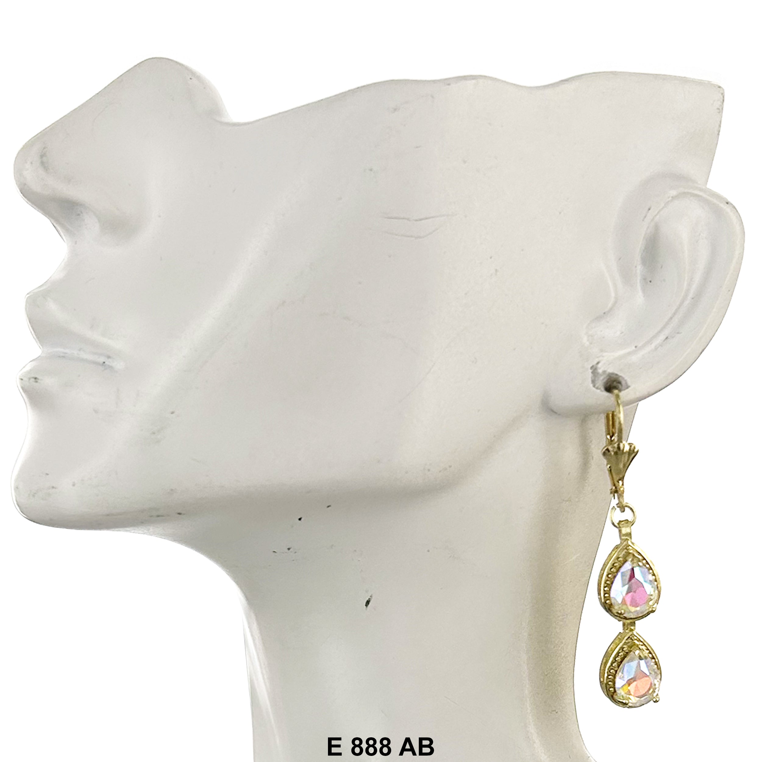 Duck Paw CZ Tears Of Joy Earring E 888 AB