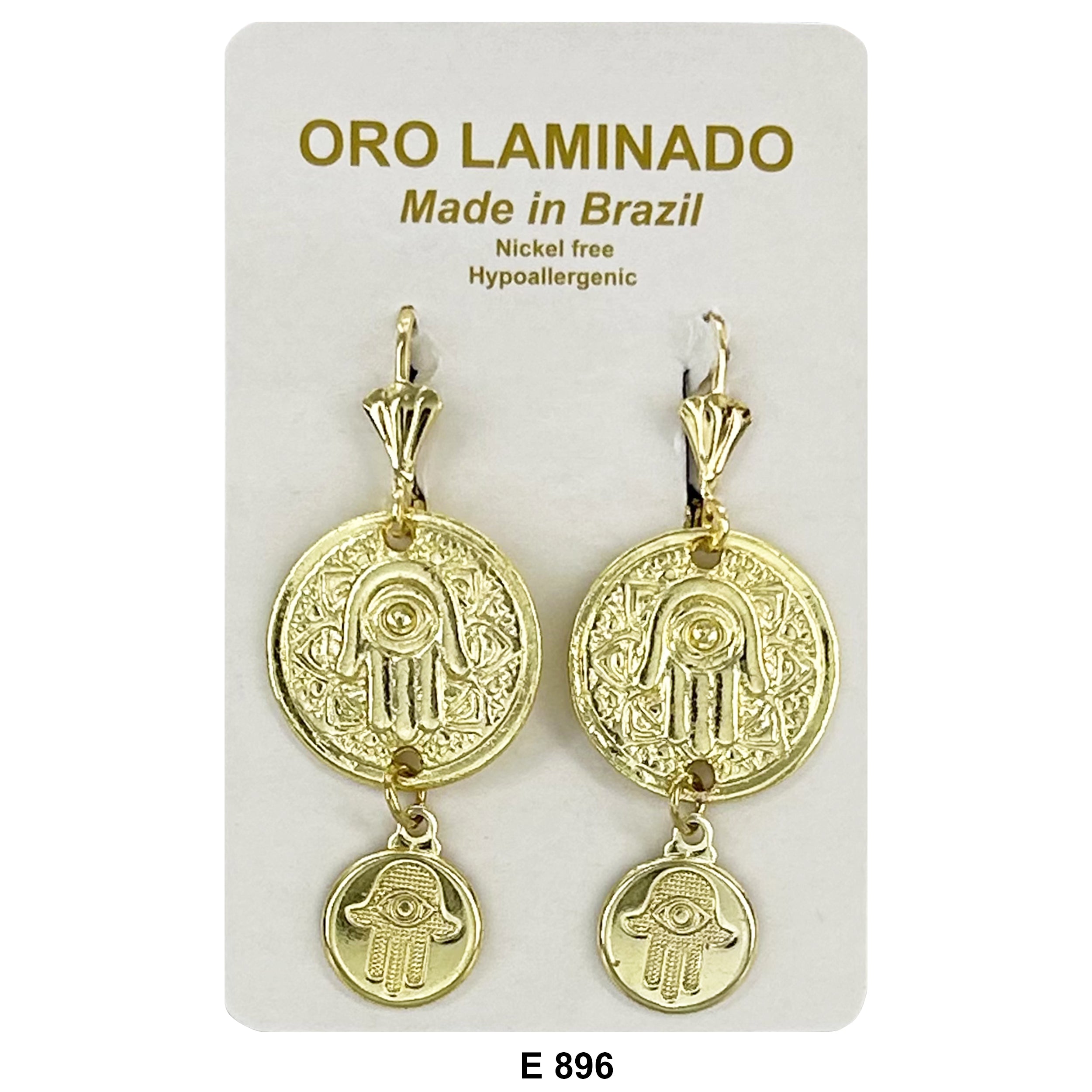 Duck Paw  Hamsa Hand Earrings E 896