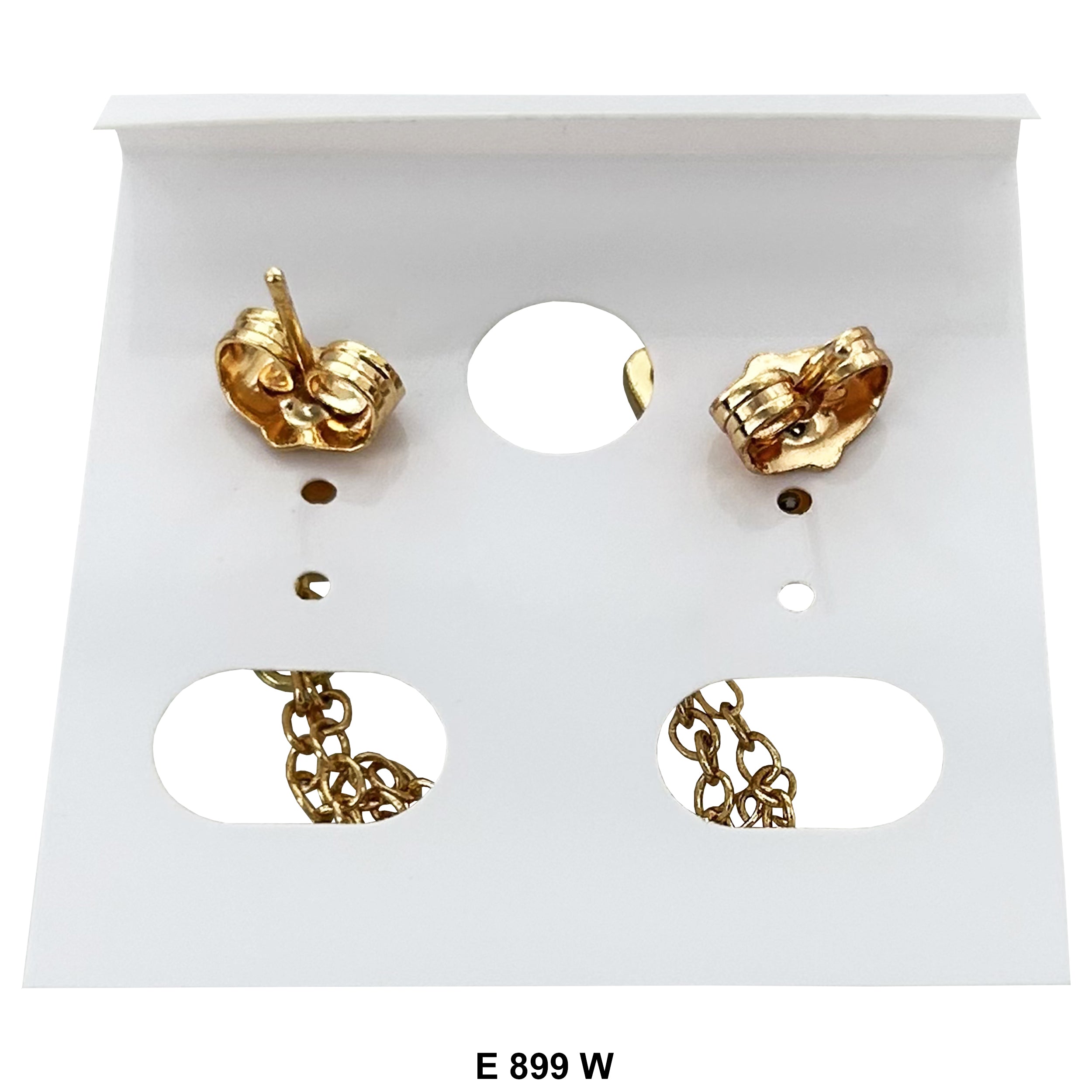 Gold Plated Saturn Stud Earrings E 899 W