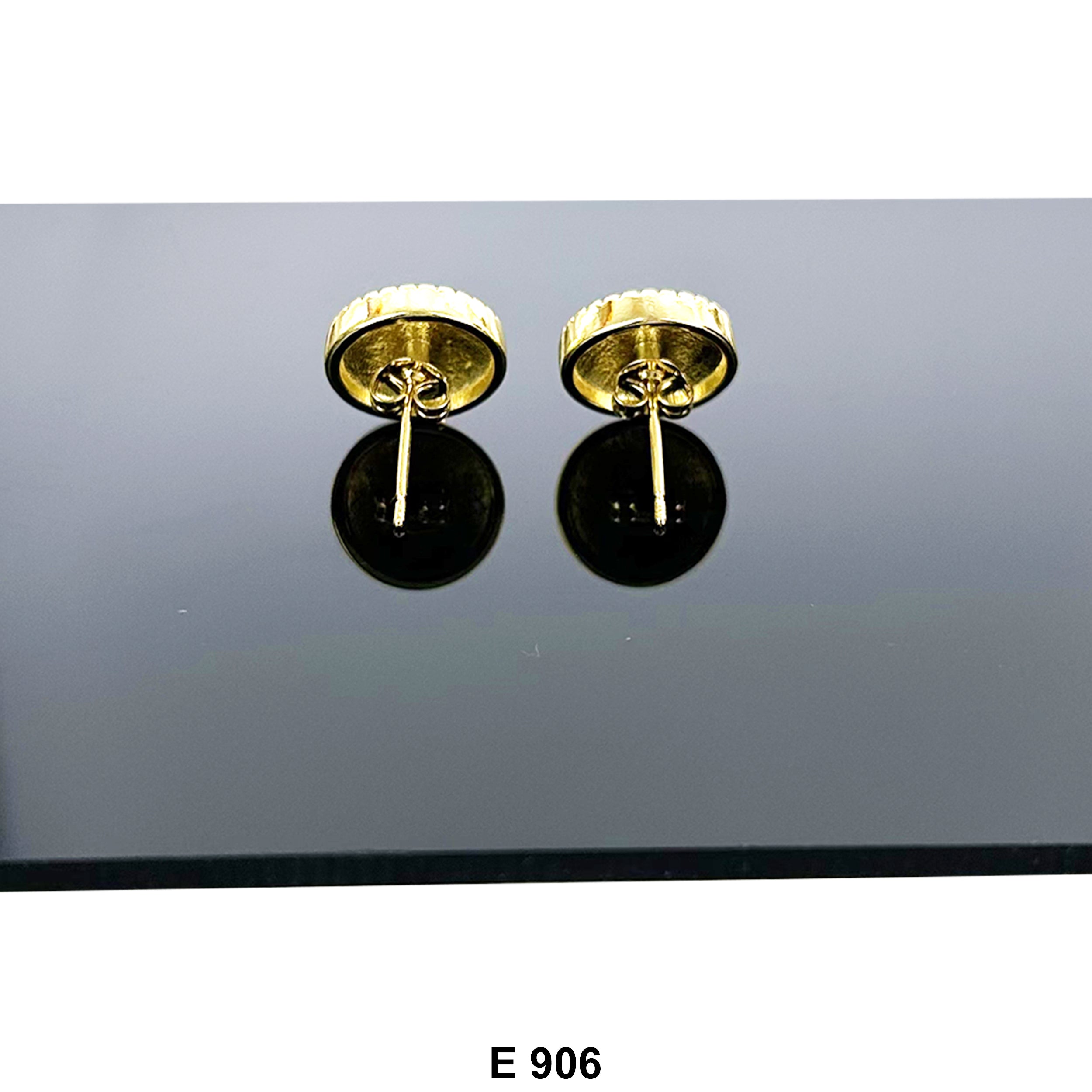 Round Nugget Stud Earrings E 906