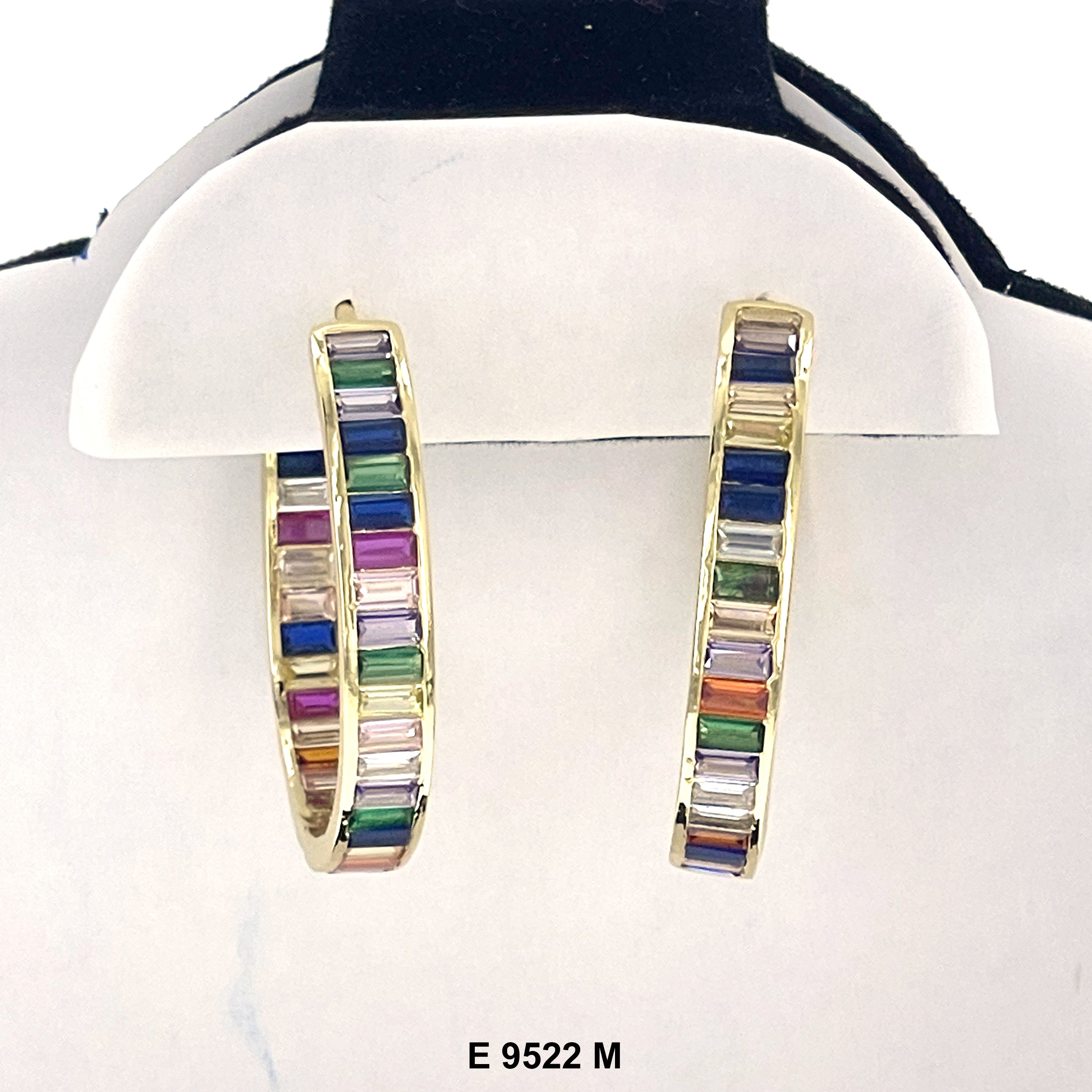 CZ Hoop Earrings E 9522 M