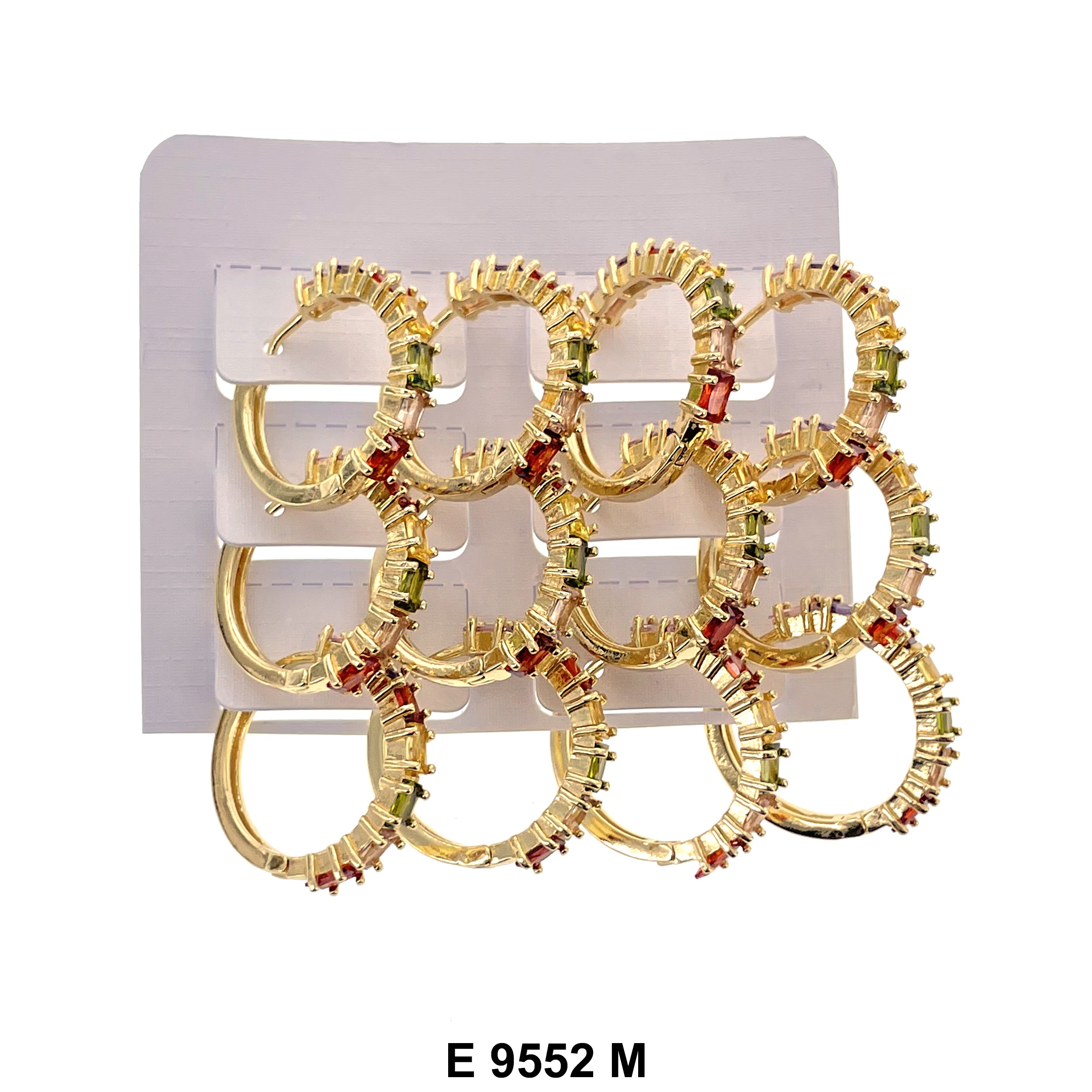 CZ Hoop Earrings E 9552 M