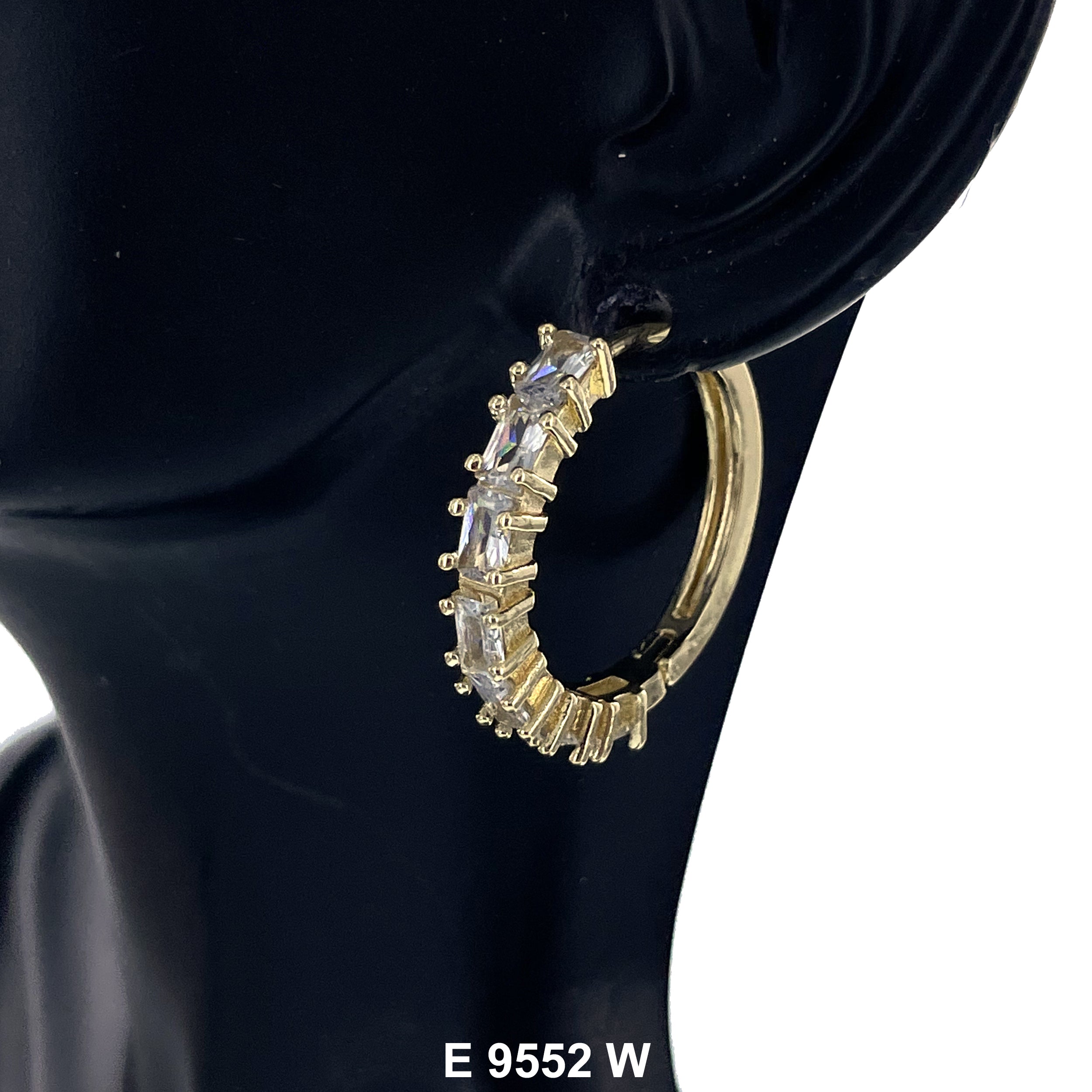 CZ Hoop Earrings E 9552 W – Kaashusa