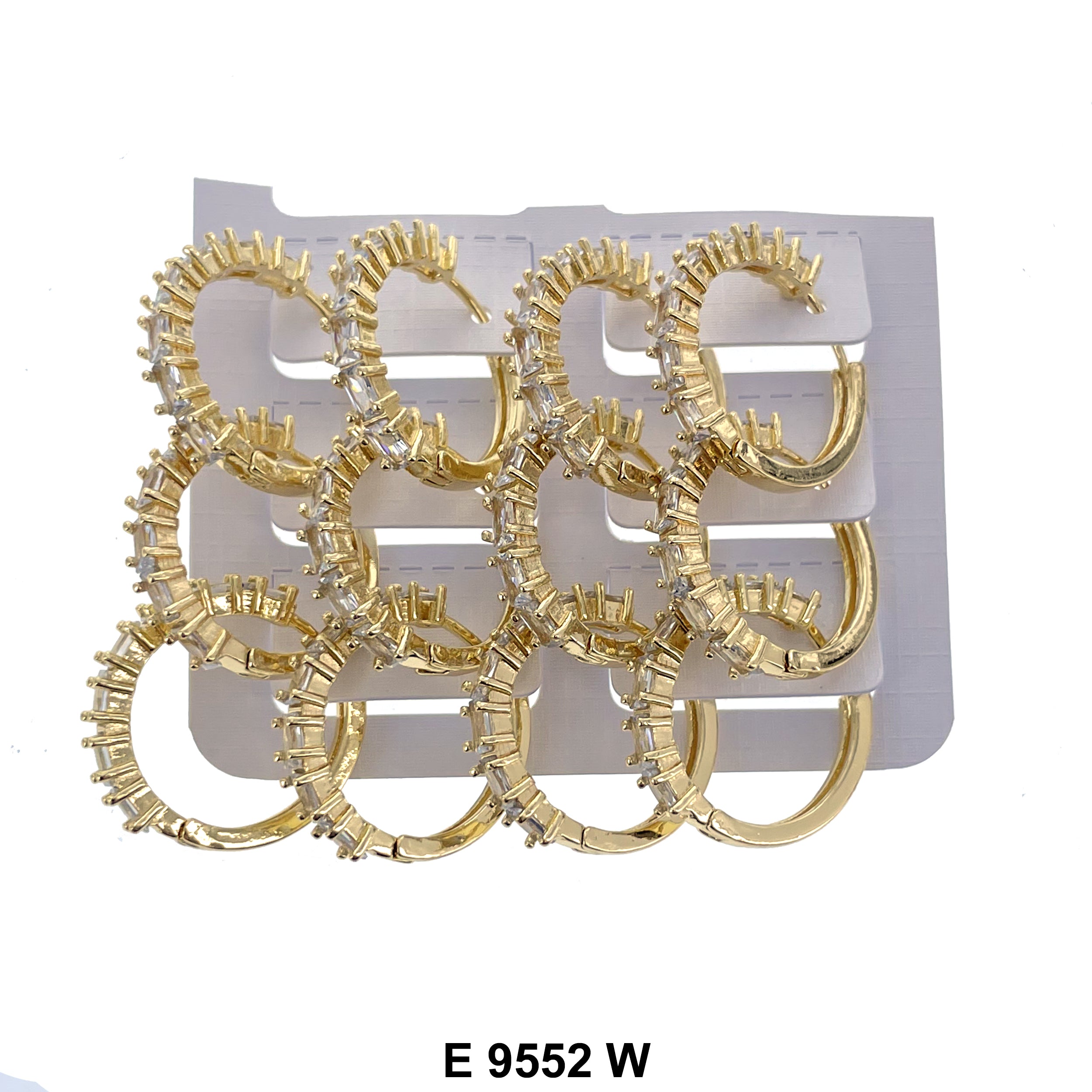 CZ Hoop Earrings E 9552 W – Kaashusa